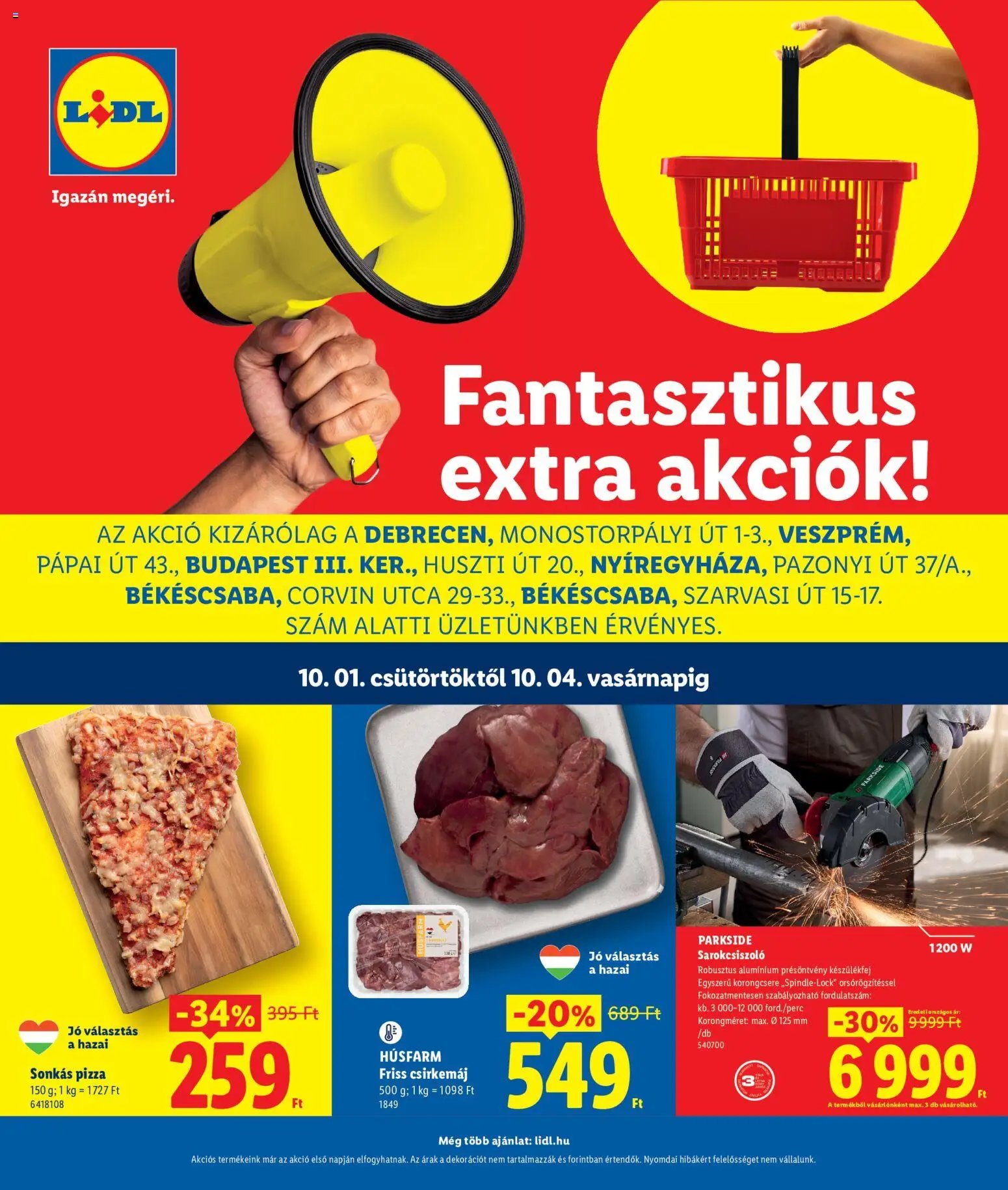 Lidl újság 2026.10.01. Lidl Debrecen, Veszprém, Budapest, Nyíregyháza, Békéscsaba