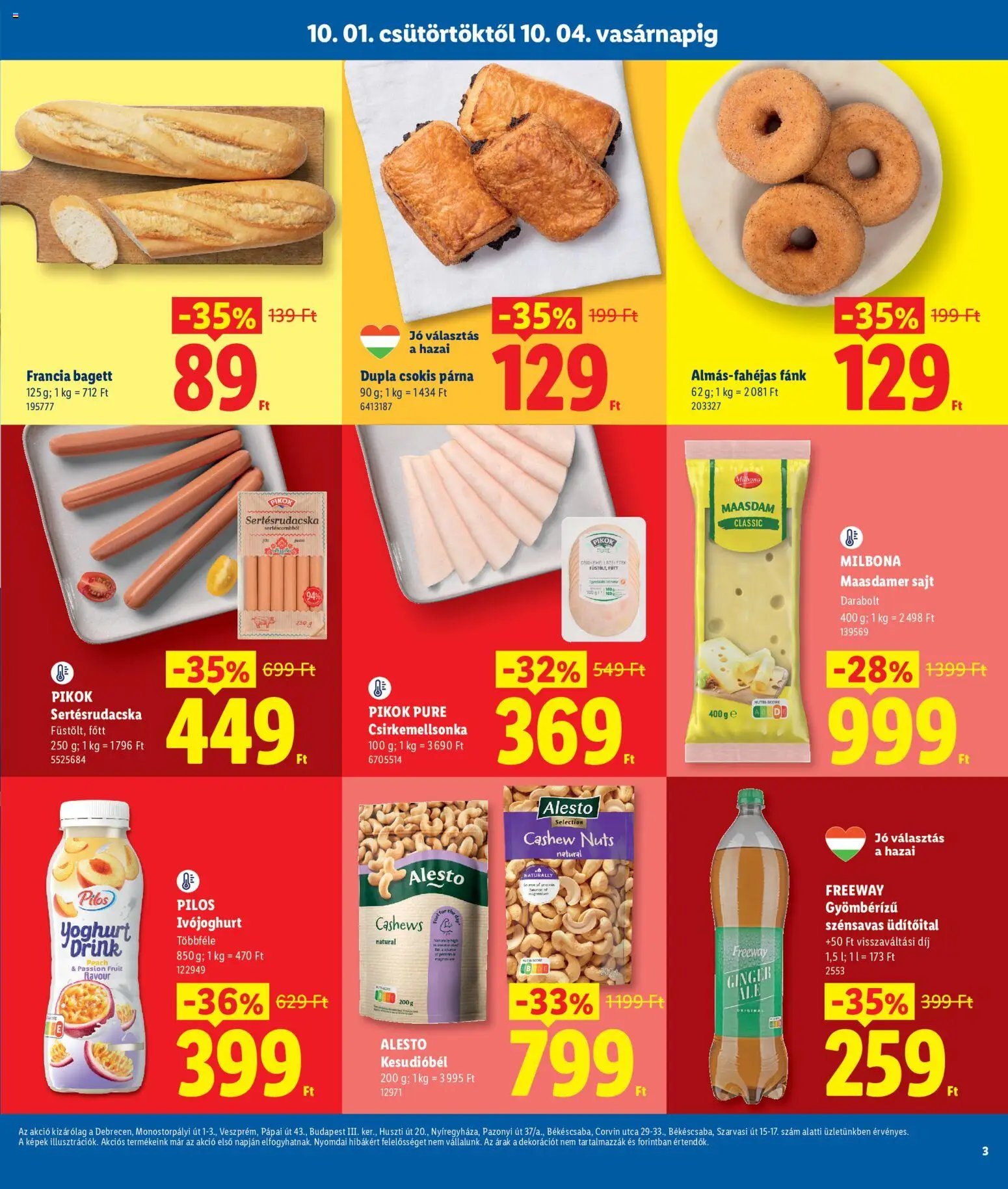 Lidl újság 2026.10.01. Lidl Debrecen, Veszprém, Budapest, Nyíregyháza, Békéscsaba