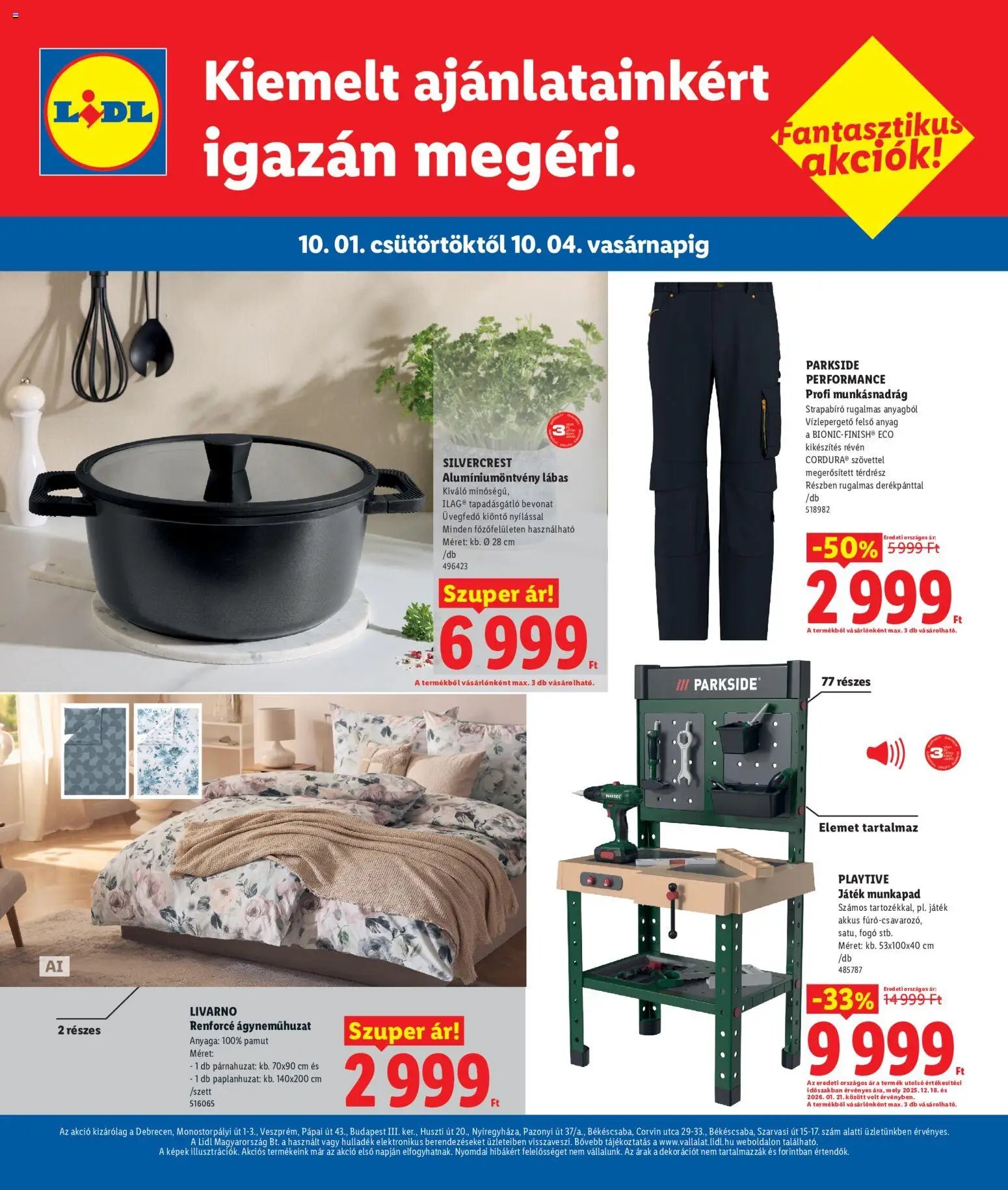 Lidl újság 2026.10.01. Lidl Debrecen, Veszprém, Budapest, Nyíregyháza, Békéscsaba