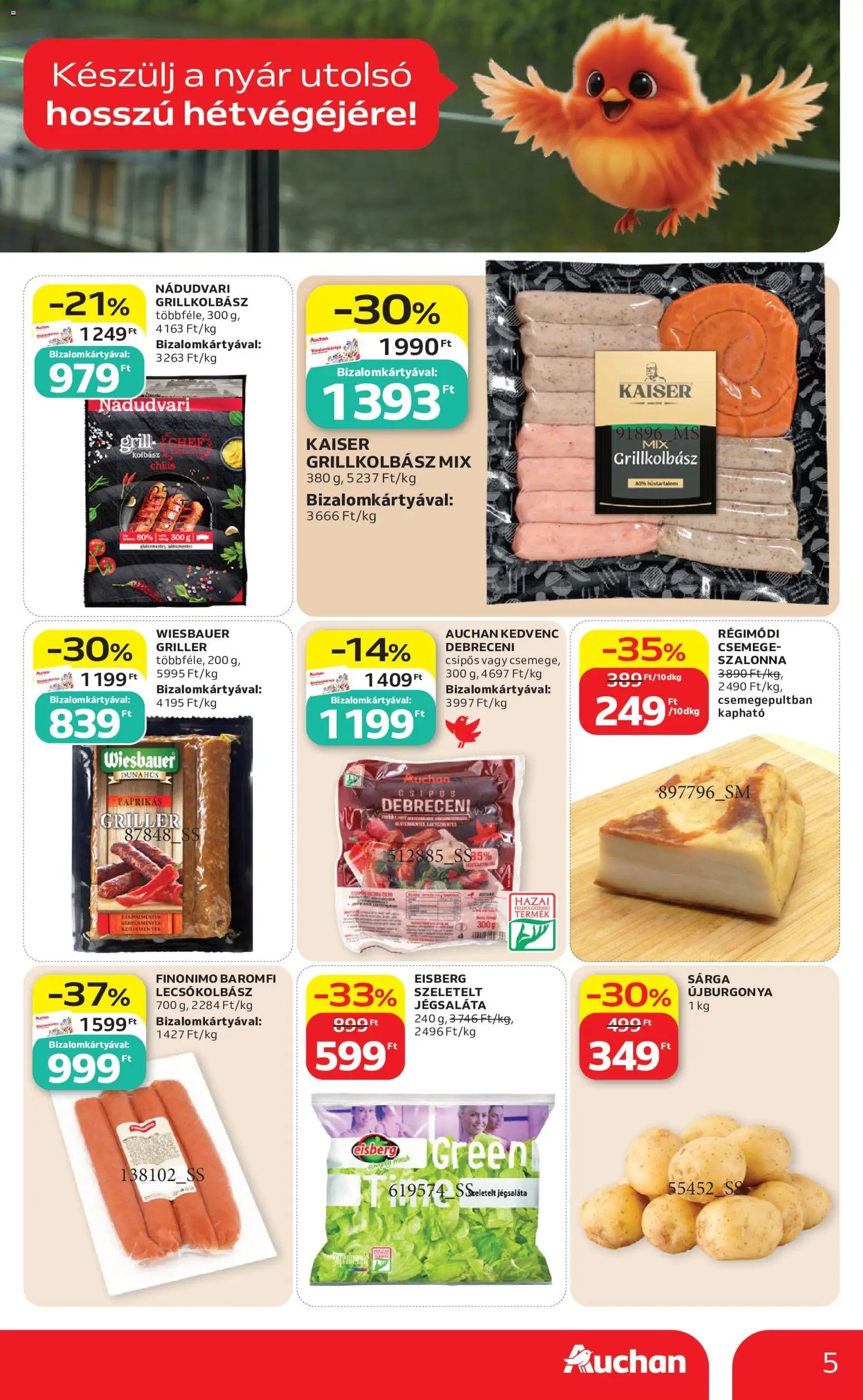 Auchan újság 2026.08.13. Auchan Grill ajánlatok