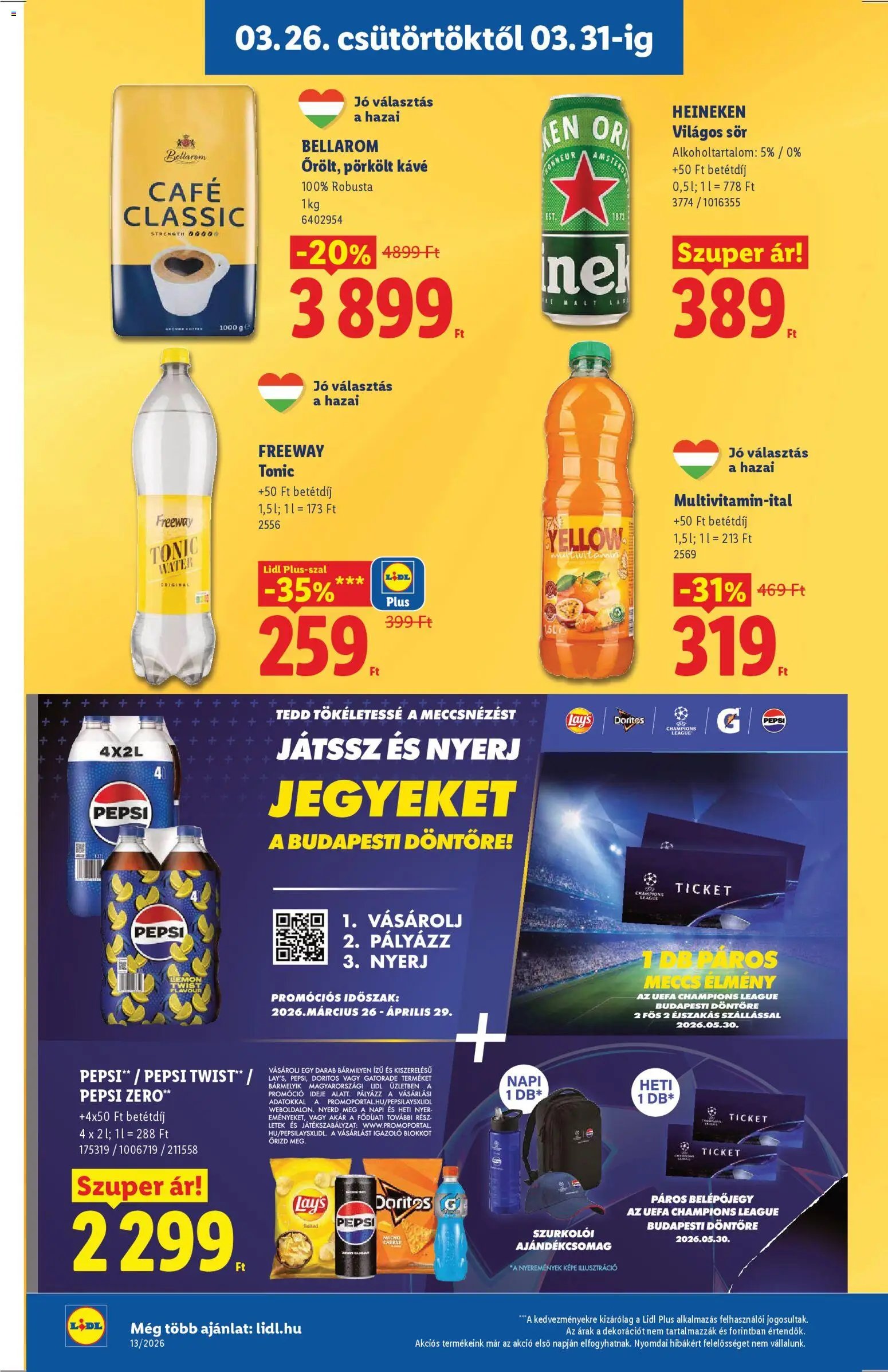 Lidl újság 2026.03.26. Lidl akciós újság (2026-03-26 - 2026-03-31)
