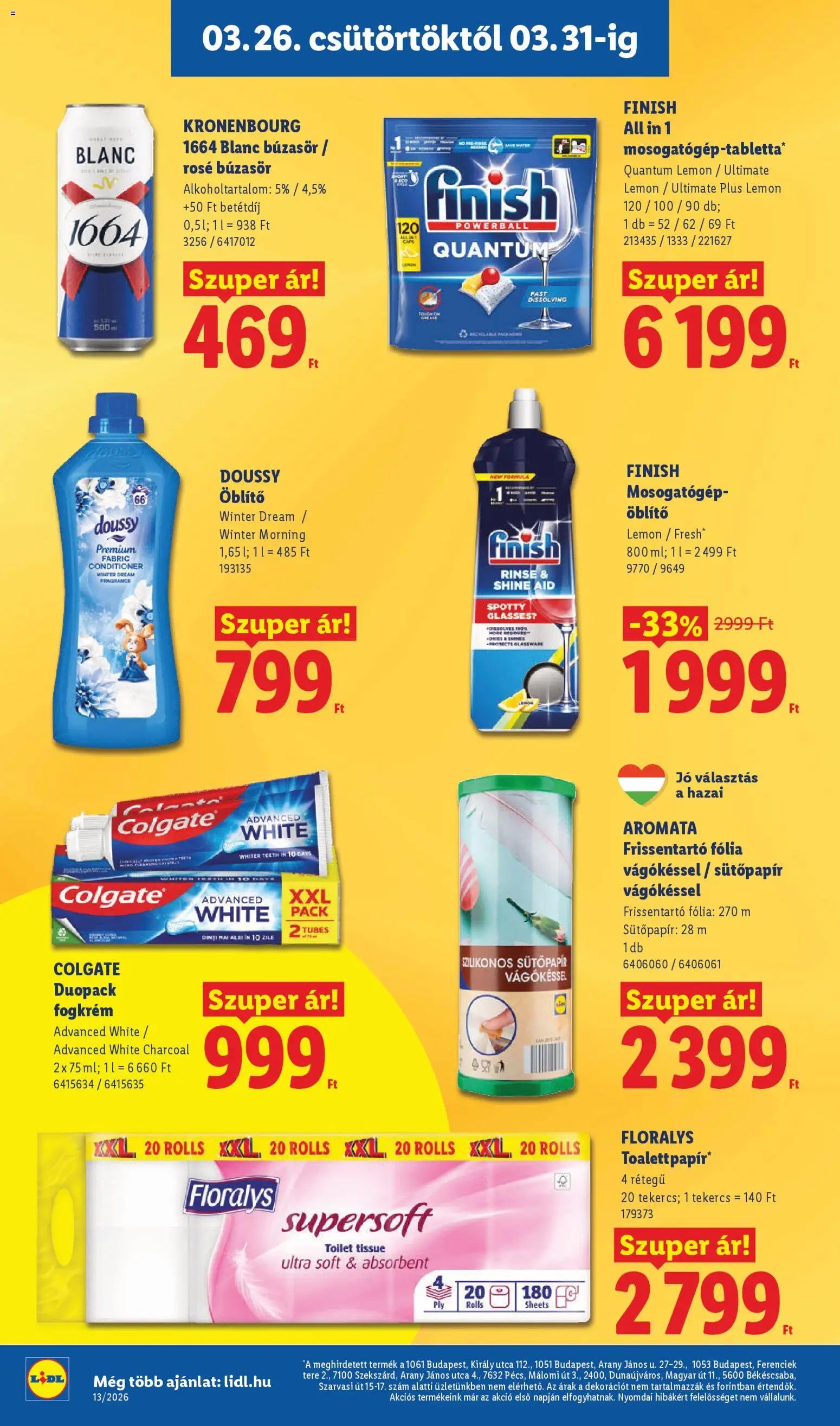 Lidl újság 2026.03.26. Lidl akciós újság (2026-03-26 - 2026-03-31)