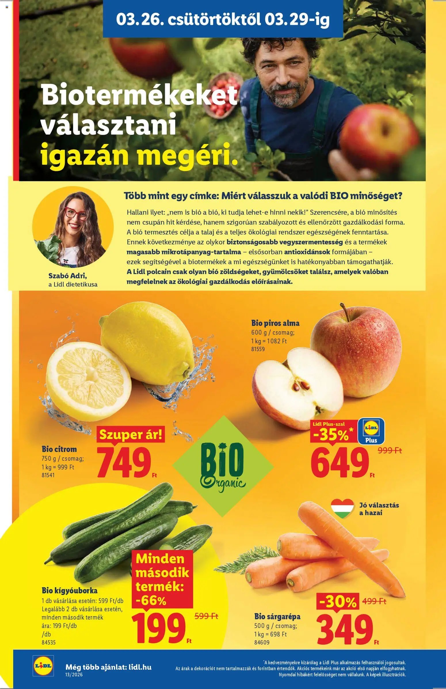 Lidl újság 2026.03.26. Lidl akciós újság (2026-03-26 - 2026-03-31)