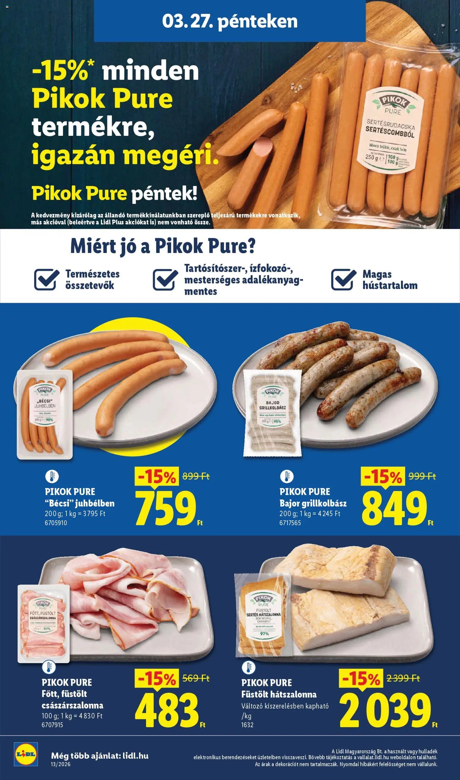 Lidl újság 2026.03.26. Lidl akciós újság (2026-03-26 - 2026-03-31)