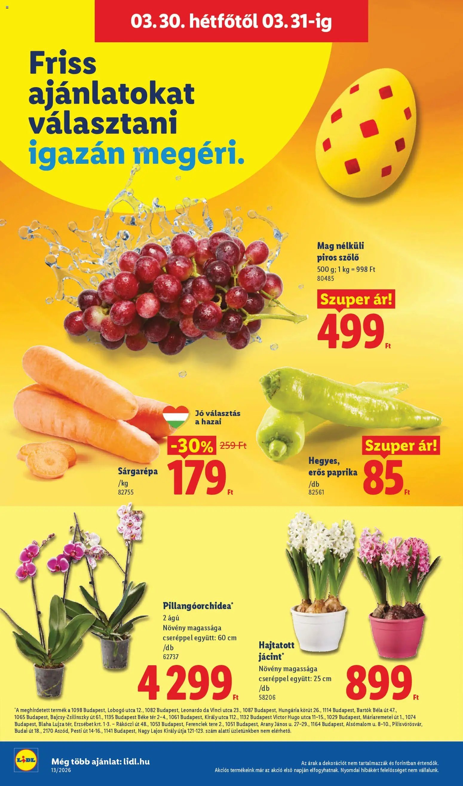 Lidl újság 2026.03.26. Lidl akciós újság (2026-03-26 - 2026-03-31)