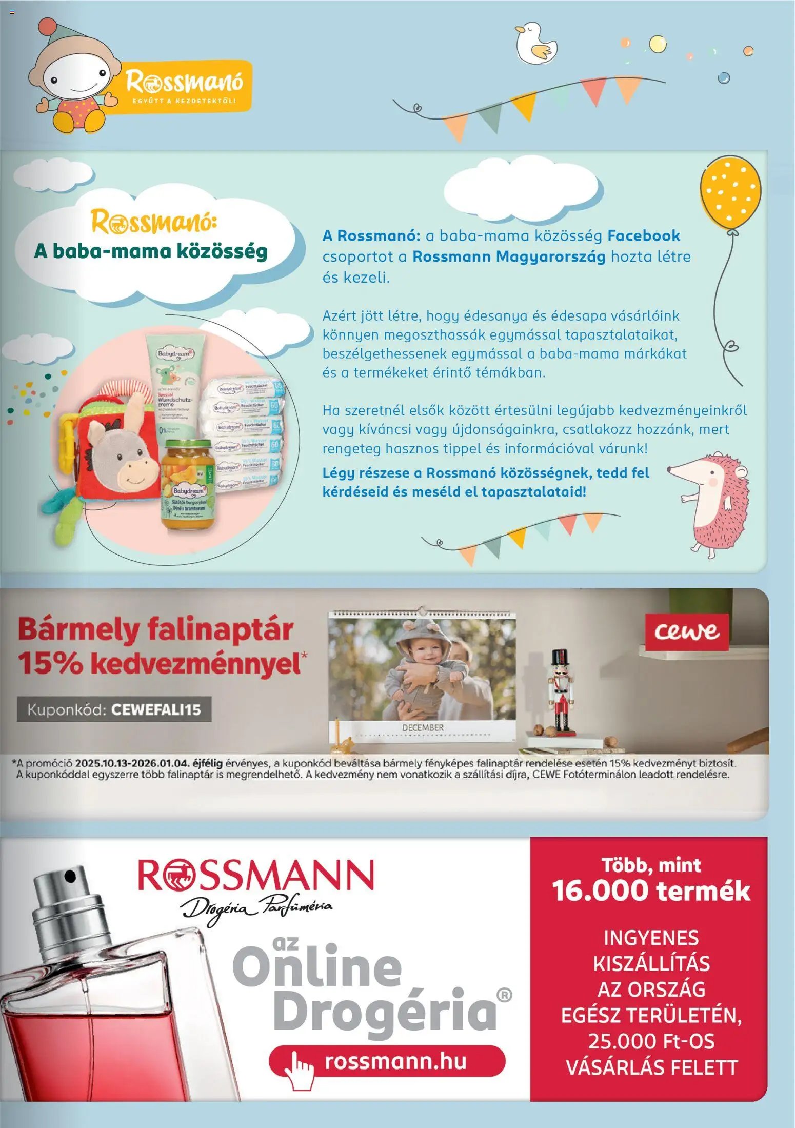 Rossmann újság 2025.11.10. Babaprogram (2025-11-10 - 2025-12-07)