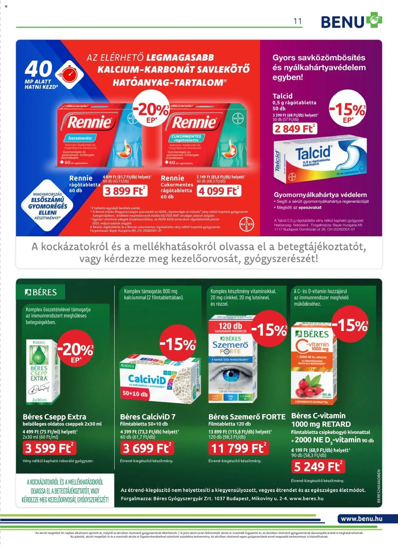 BENU Gyógyszertárak újság 2026.04.04. BENU Gyógyszertárak akciós újság (2026-04-04 - 2026-04-19)