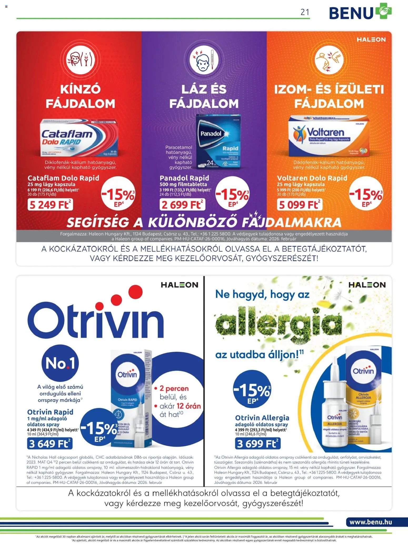 BENU Gyógyszertárak újság 2026.04.04. BENU Gyógyszertárak akciós újság (2026-04-04 - 2026-04-19)