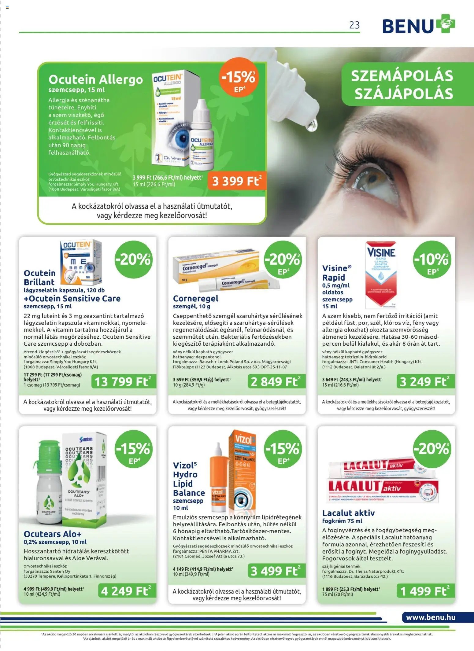 BENU Gyógyszertárak újság 2026.04.04. BENU Gyógyszertárak akciós újság (2026-04-04 - 2026-04-19)
