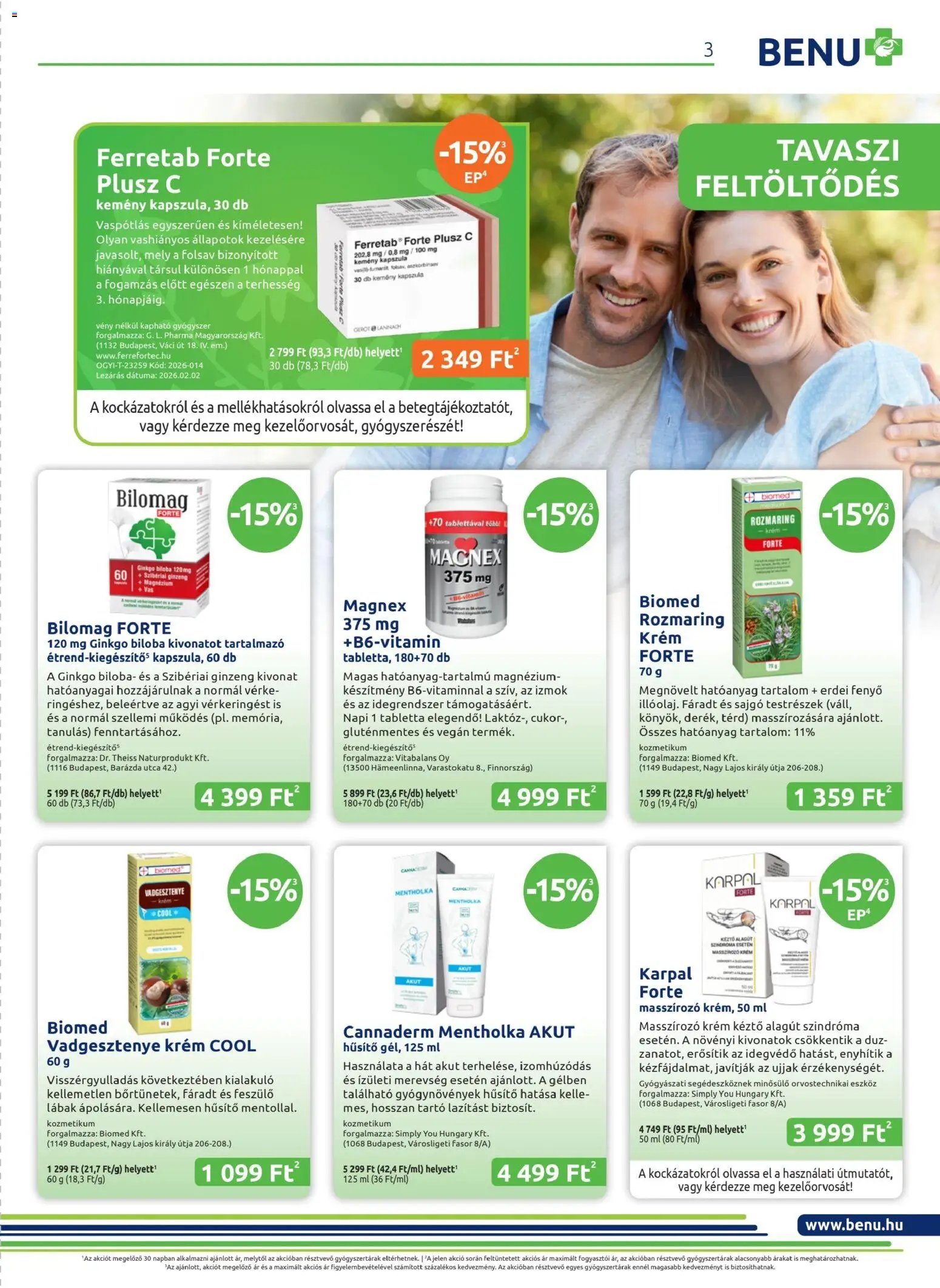 BENU Gyógyszertárak újság 2026.04.04. BENU Gyógyszertárak akciós újság (2026-04-04 - 2026-04-19)