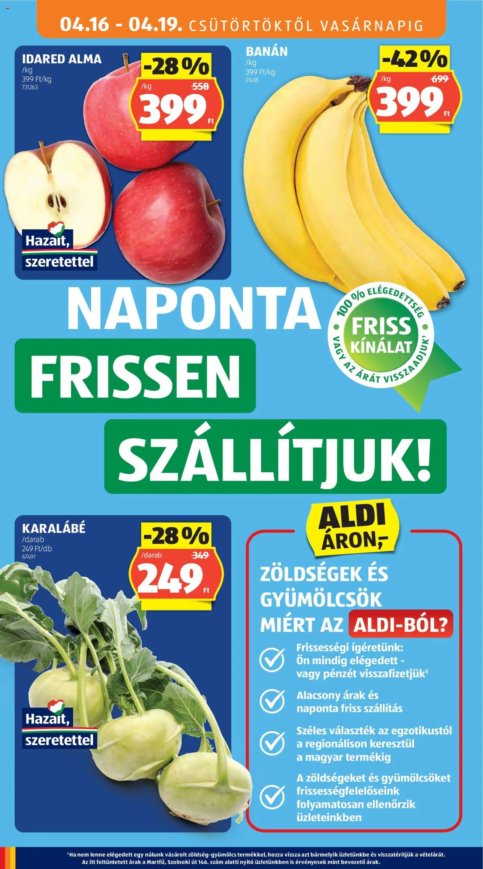 Aldi újság 2026.04.16. Aldi akciós újság (2026-04-16 - 2026-04-22)