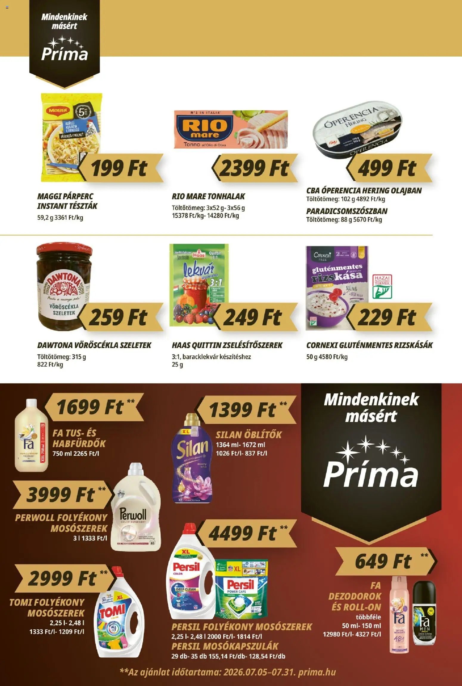 CBA Príma újság 2026.07.09. CBA Príma akciós újság