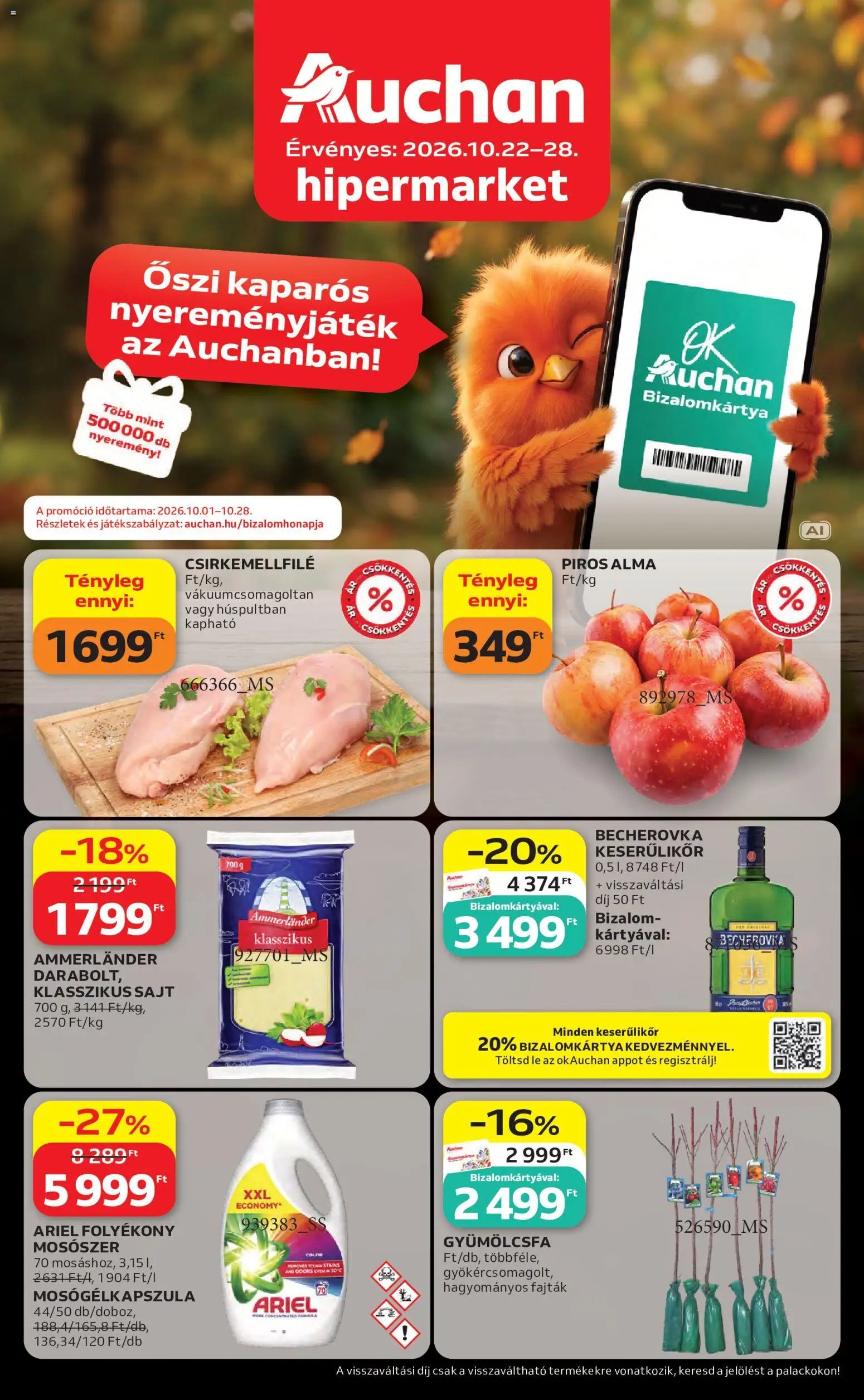 Auchan akciós újság 2026.10.22. - lapozható formában szórólap ✳️