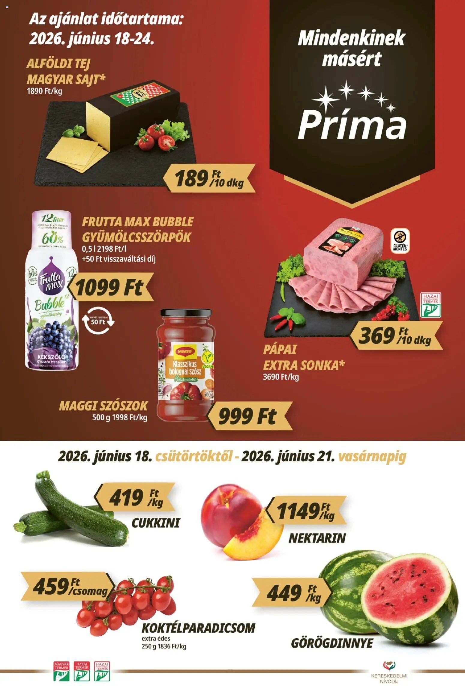 CBA Príma újság 2026.06.18. CBA Príma akciós újság