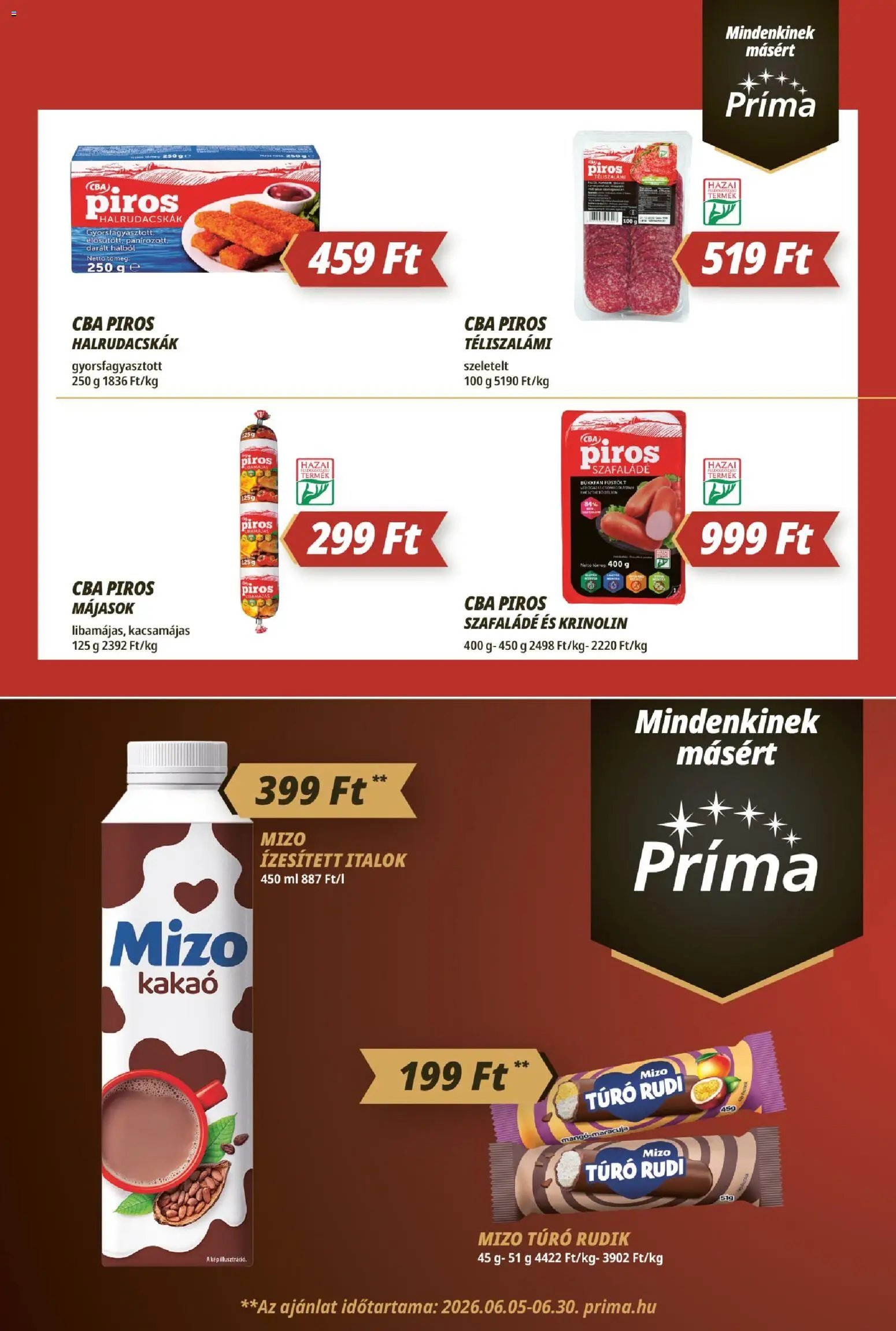 CBA Príma újság 2026.06.18. CBA Príma akciós újság