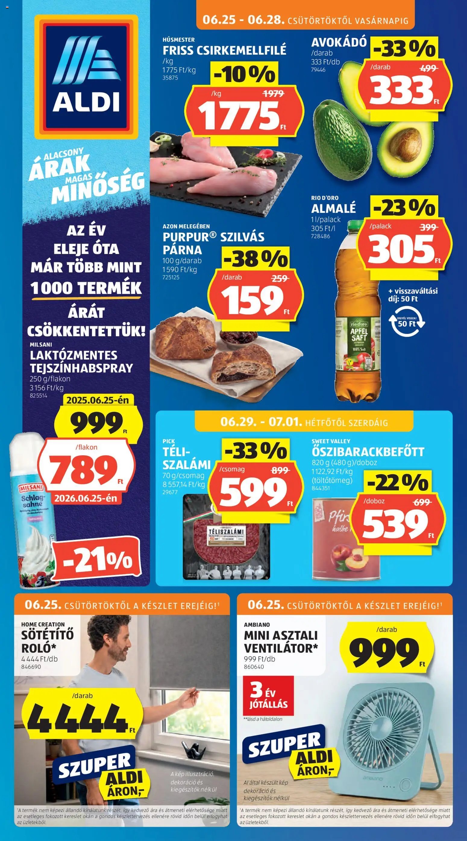 Aldi újság 2026.06.25. Aldi akciós újság