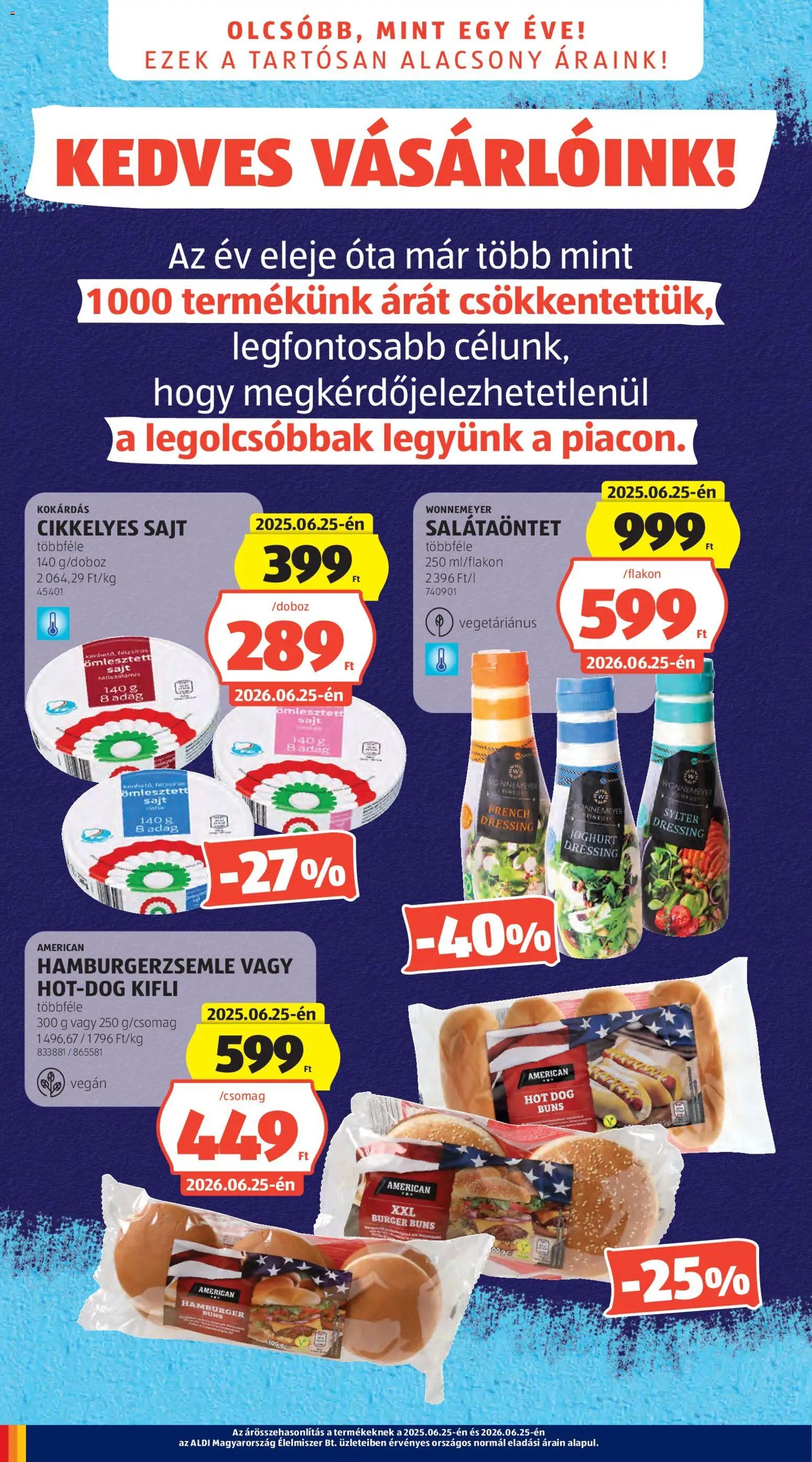 Aldi újság 2026.06.25. Aldi akciós újság
