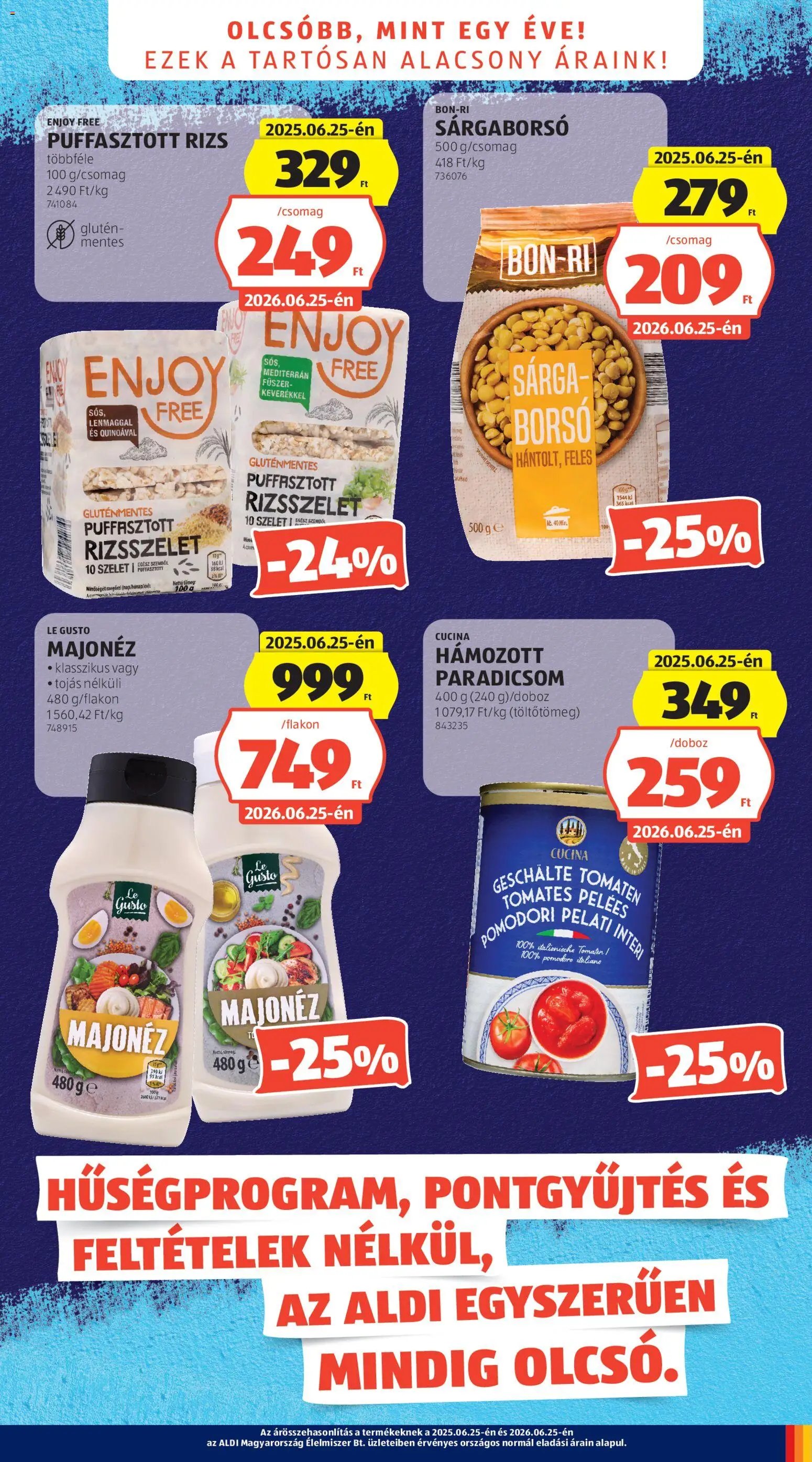 Aldi újság 2026.06.25. Aldi akciós újság