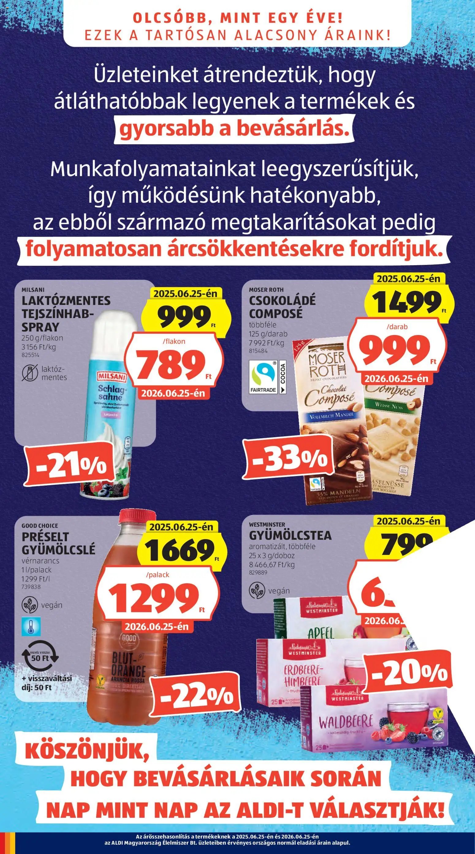 Aldi újság 2026.06.25. Aldi akciós újság