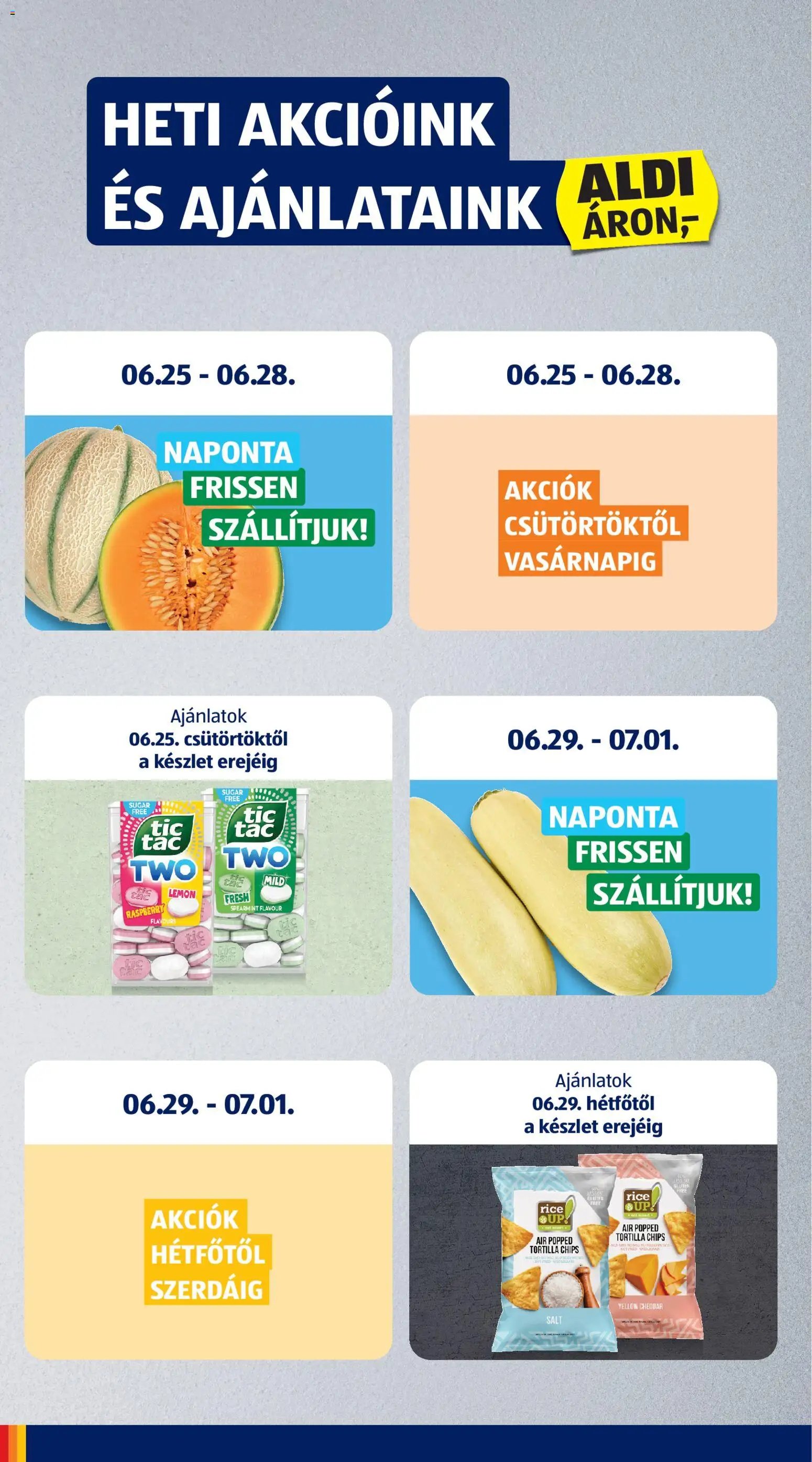 Aldi újság 2026.06.25. Aldi akciós újság