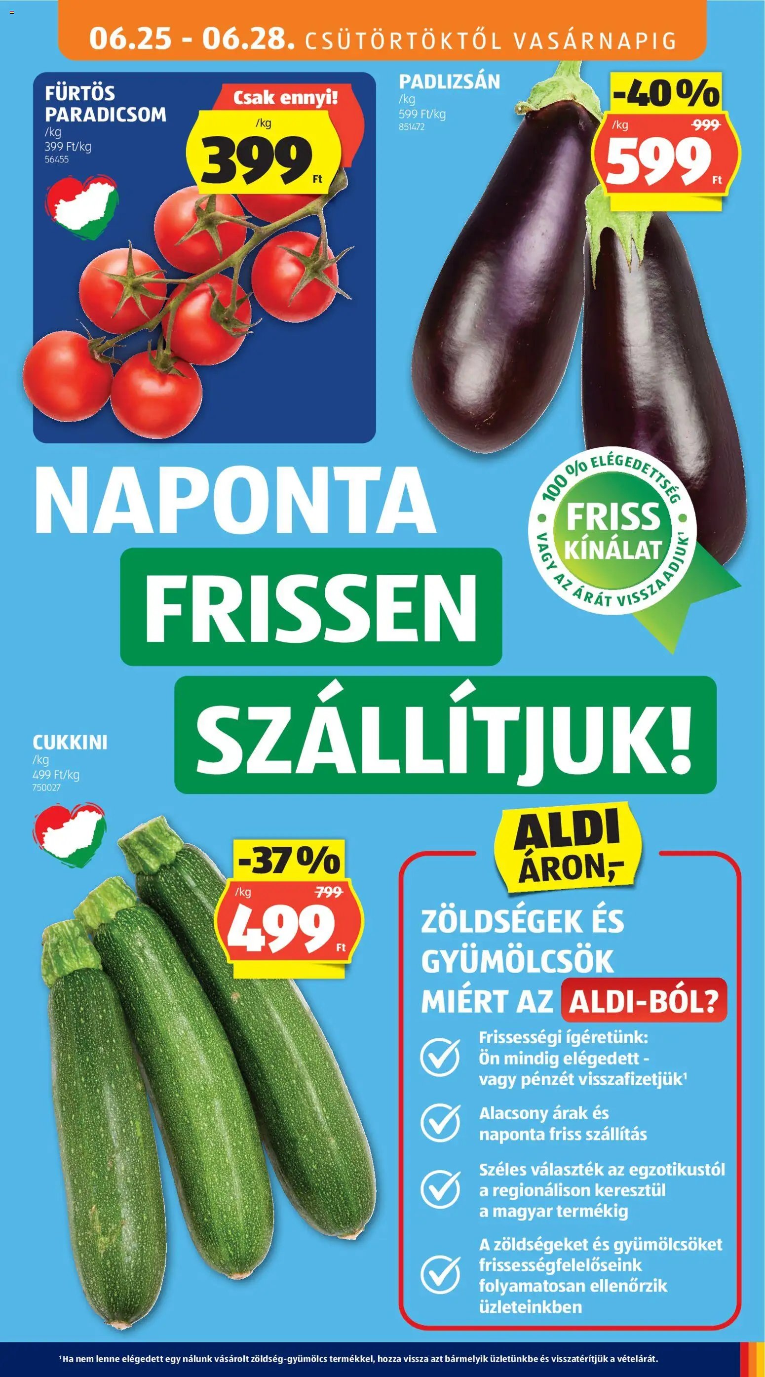 Aldi újság 2026.06.25. Aldi akciós újság