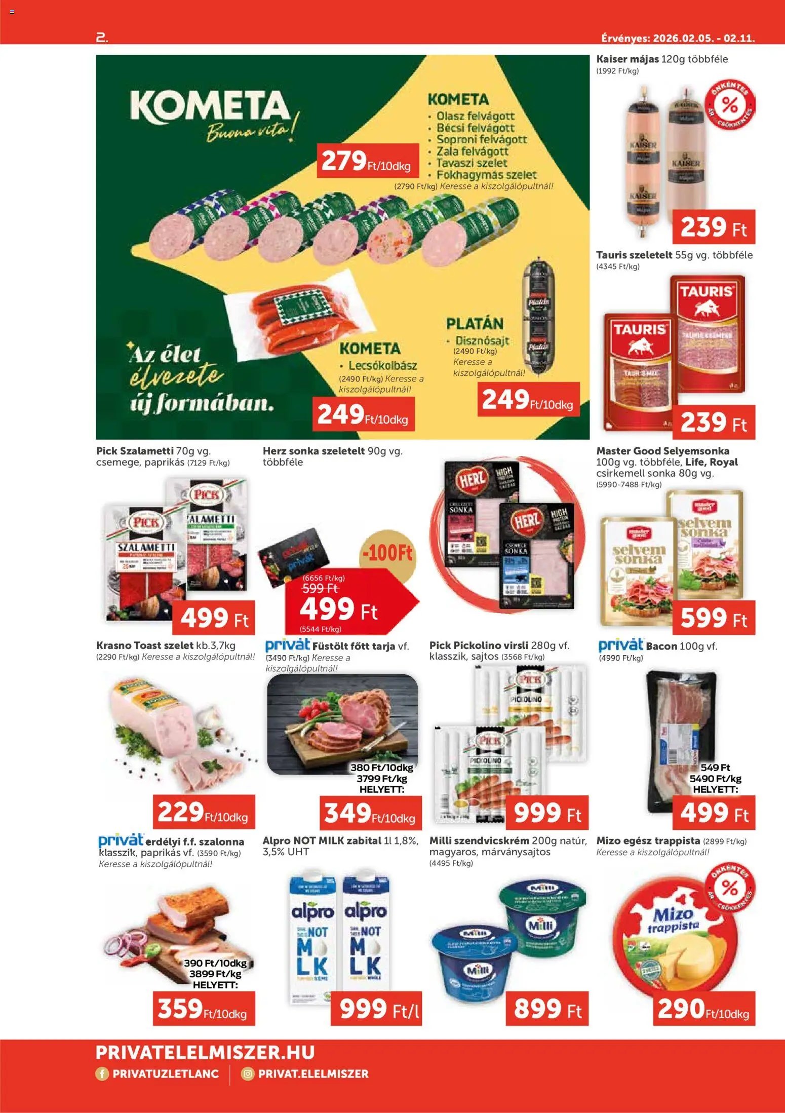 PRIVÁT újság 2026.02.05. Aktuális szórólap MAX (2026-02-05 - 2026-02-11)