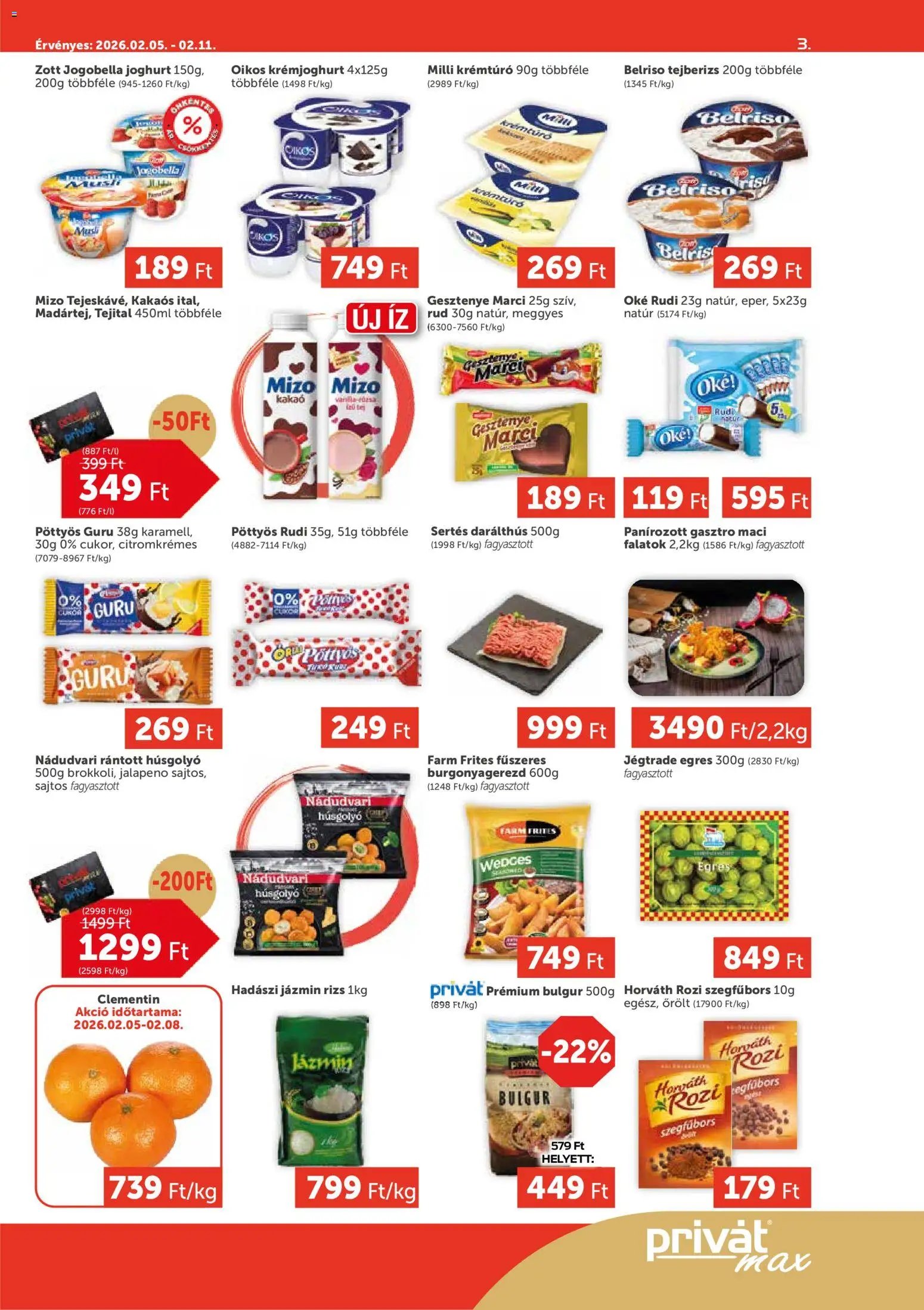 PRIVÁT újság 2026.02.05. Aktuális szórólap MAX (2026-02-05 - 2026-02-11)