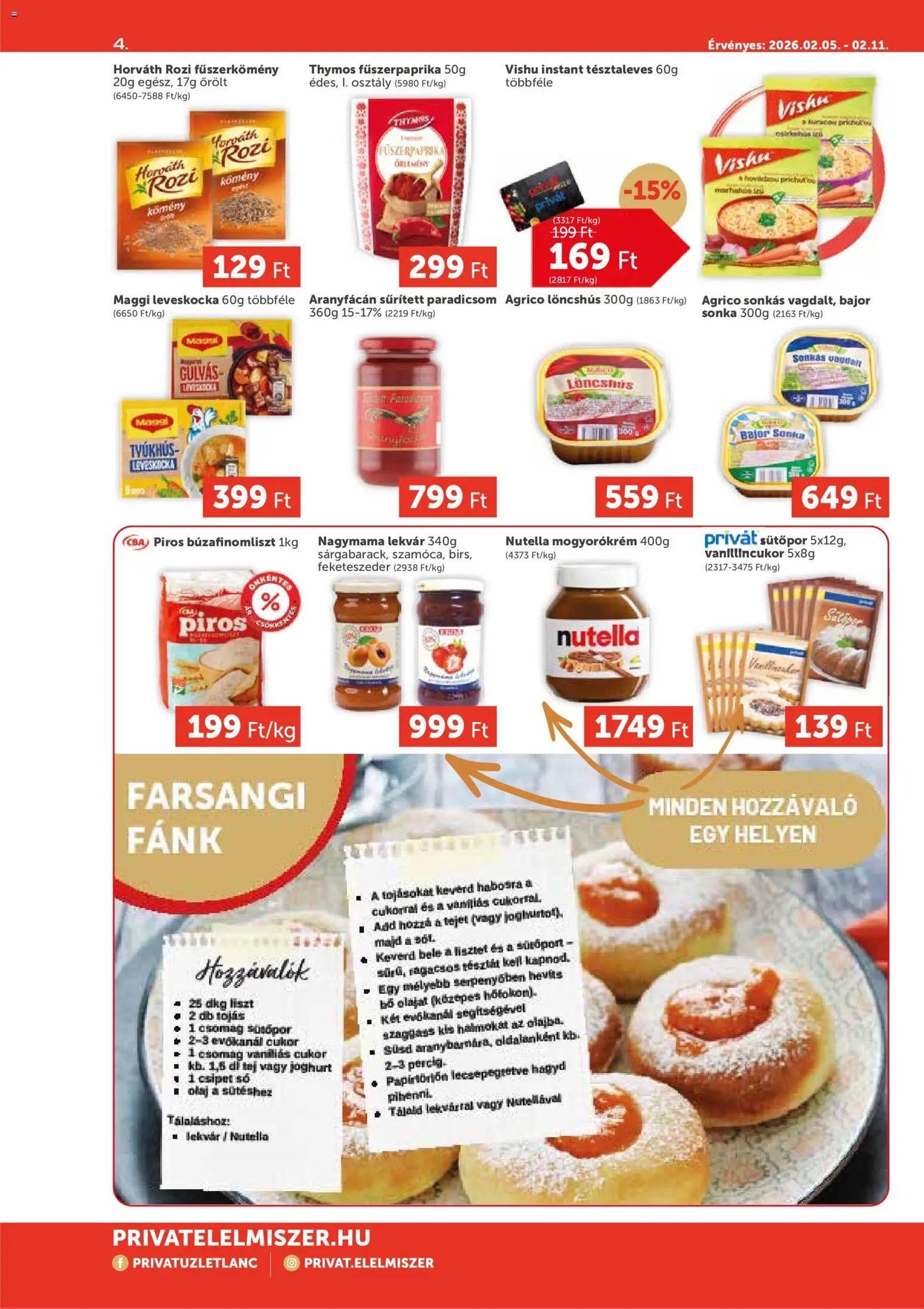 PRIVÁT újság 2026.02.05. Aktuális szórólap MAX (2026-02-05 - 2026-02-11)