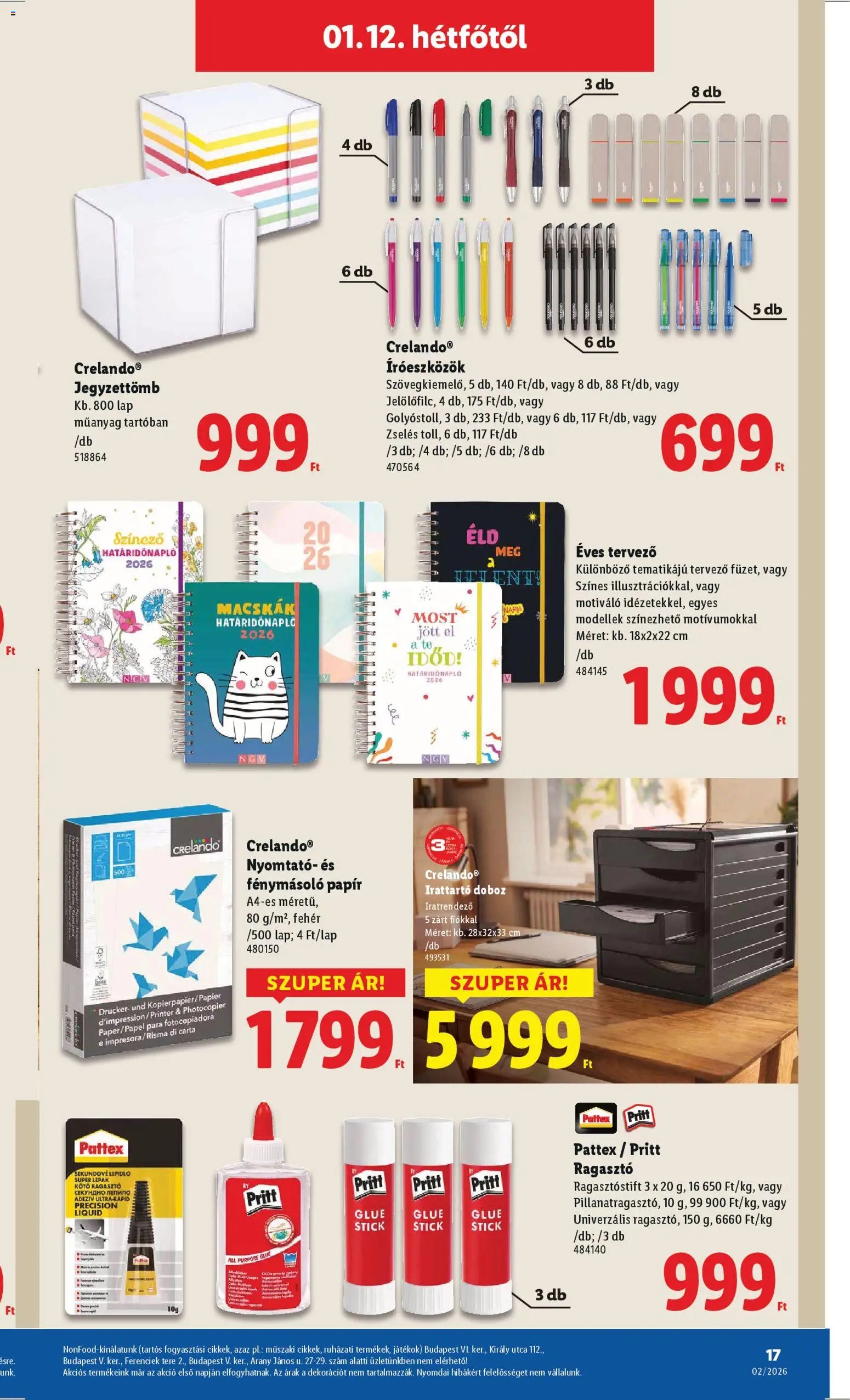 Lidl újság 2026.01.08. Nonfood kínálatunk (2026-01-08 - 2026-01-14)