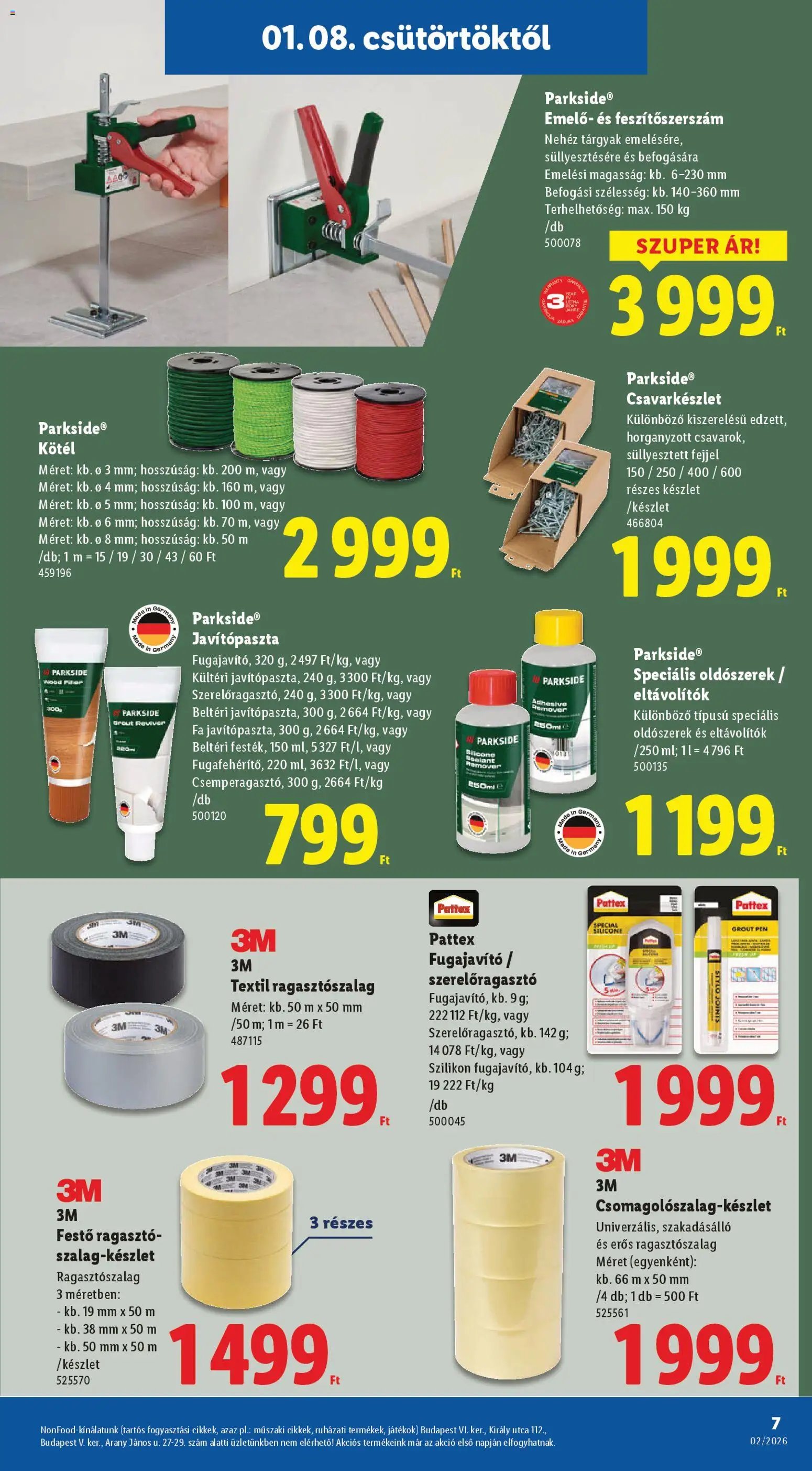 Lidl újság 2026.01.08. Nonfood kínálatunk (2026-01-08 - 2026-01-14)