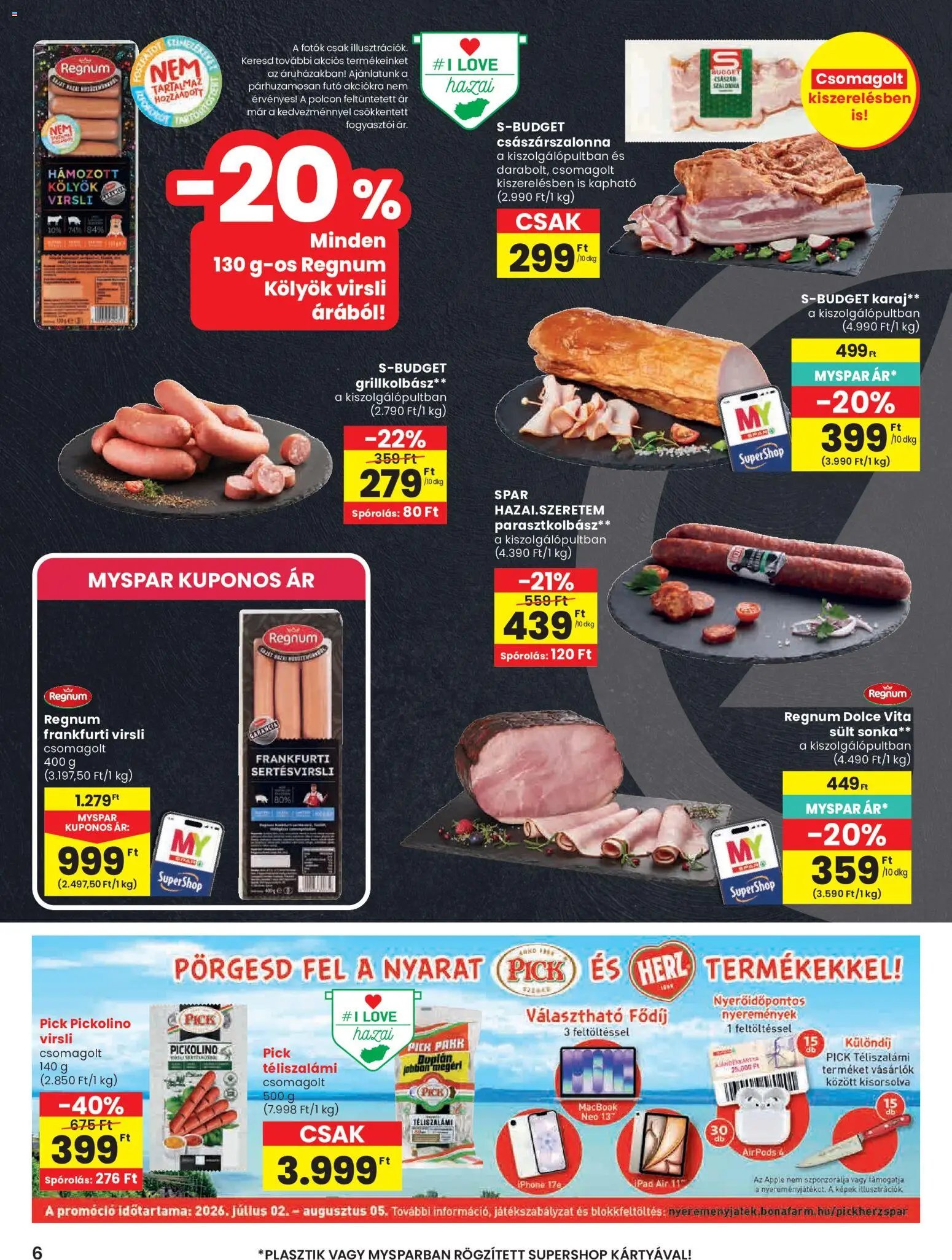 Spar újság 2026.07.30. Spar akciós újság