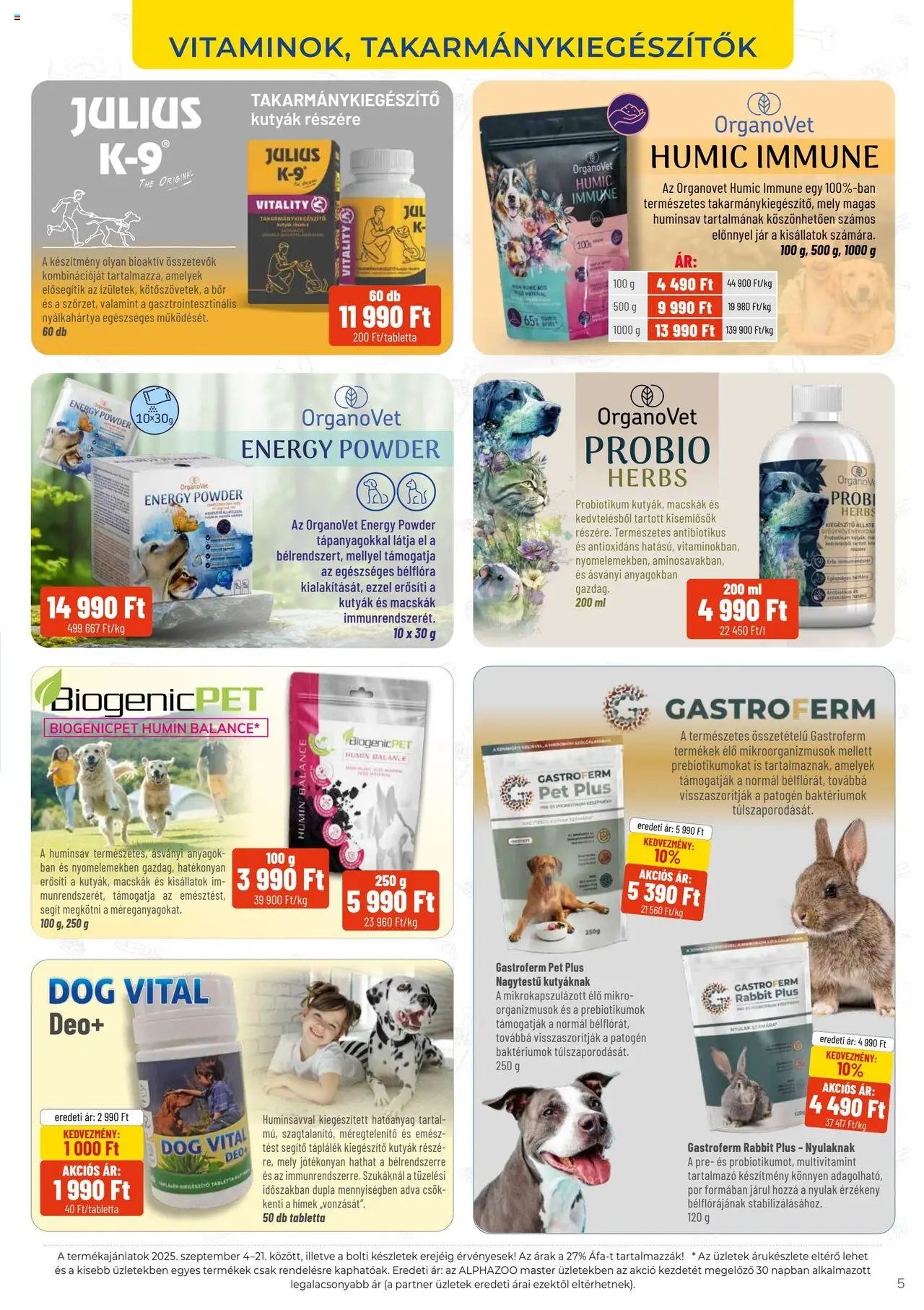 AlphaZoo újság 2025.09.04. Akciós újság AlphaZoo (2025-09-04 - 2025-09-21)