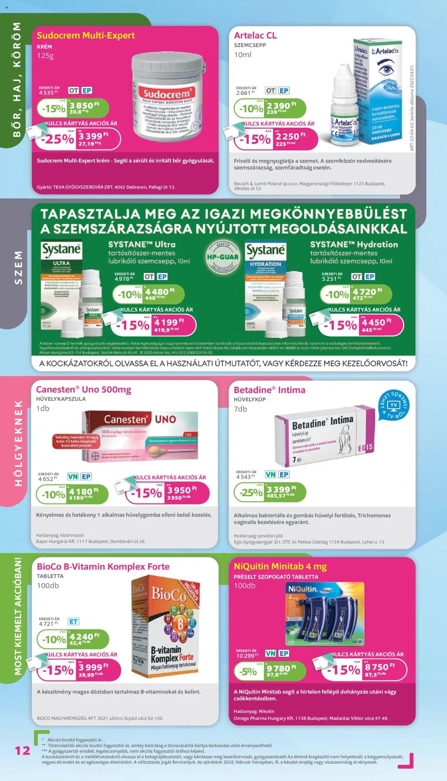 Kulcs Patika újság 2026.02.01. Akciós újság Kulcs Patika (2026-02-01 - 2026-02-28)