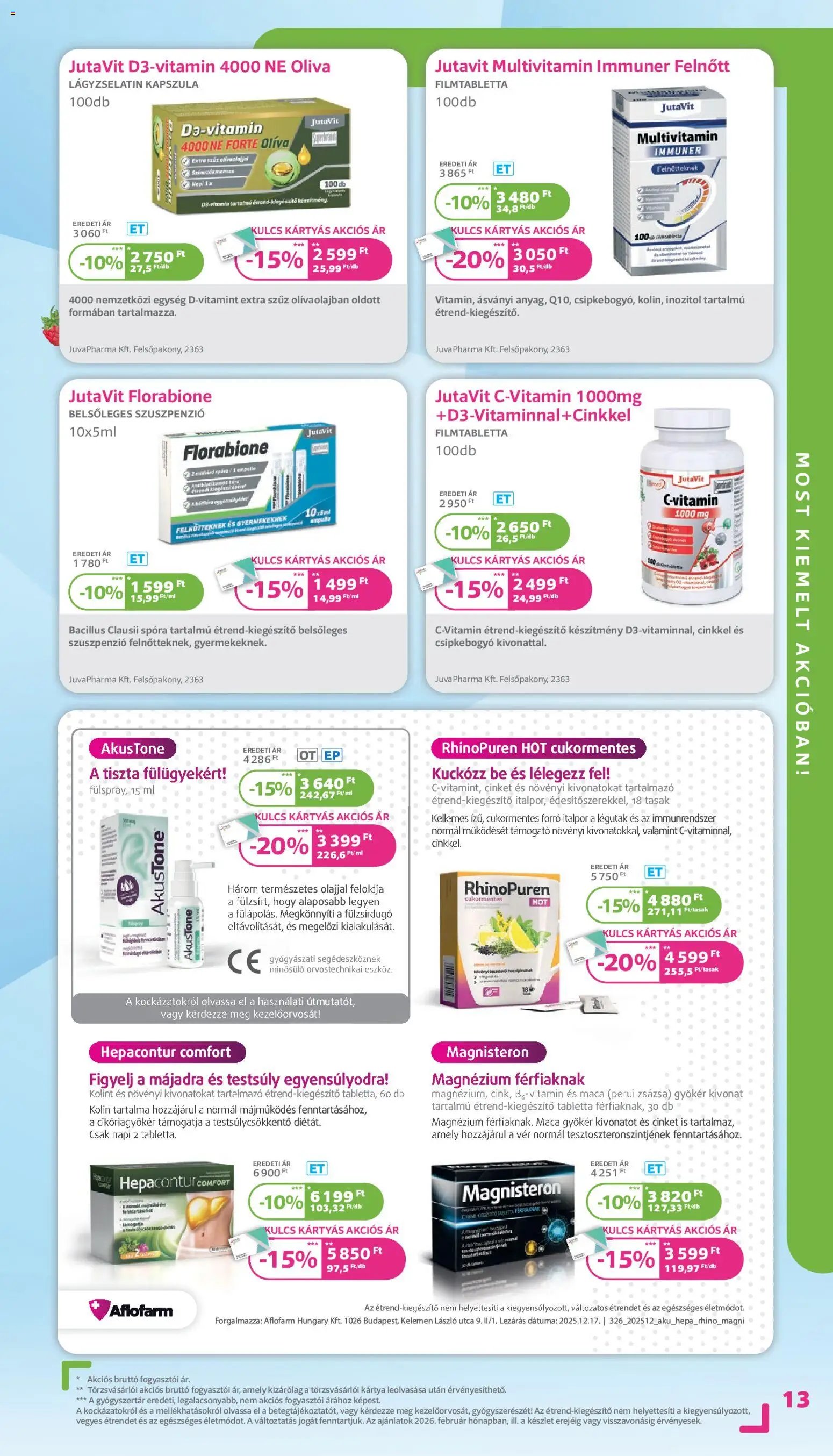 Kulcs Patika újság 2026.02.01. Akciós újság Kulcs Patika (2026-02-01 - 2026-02-28)