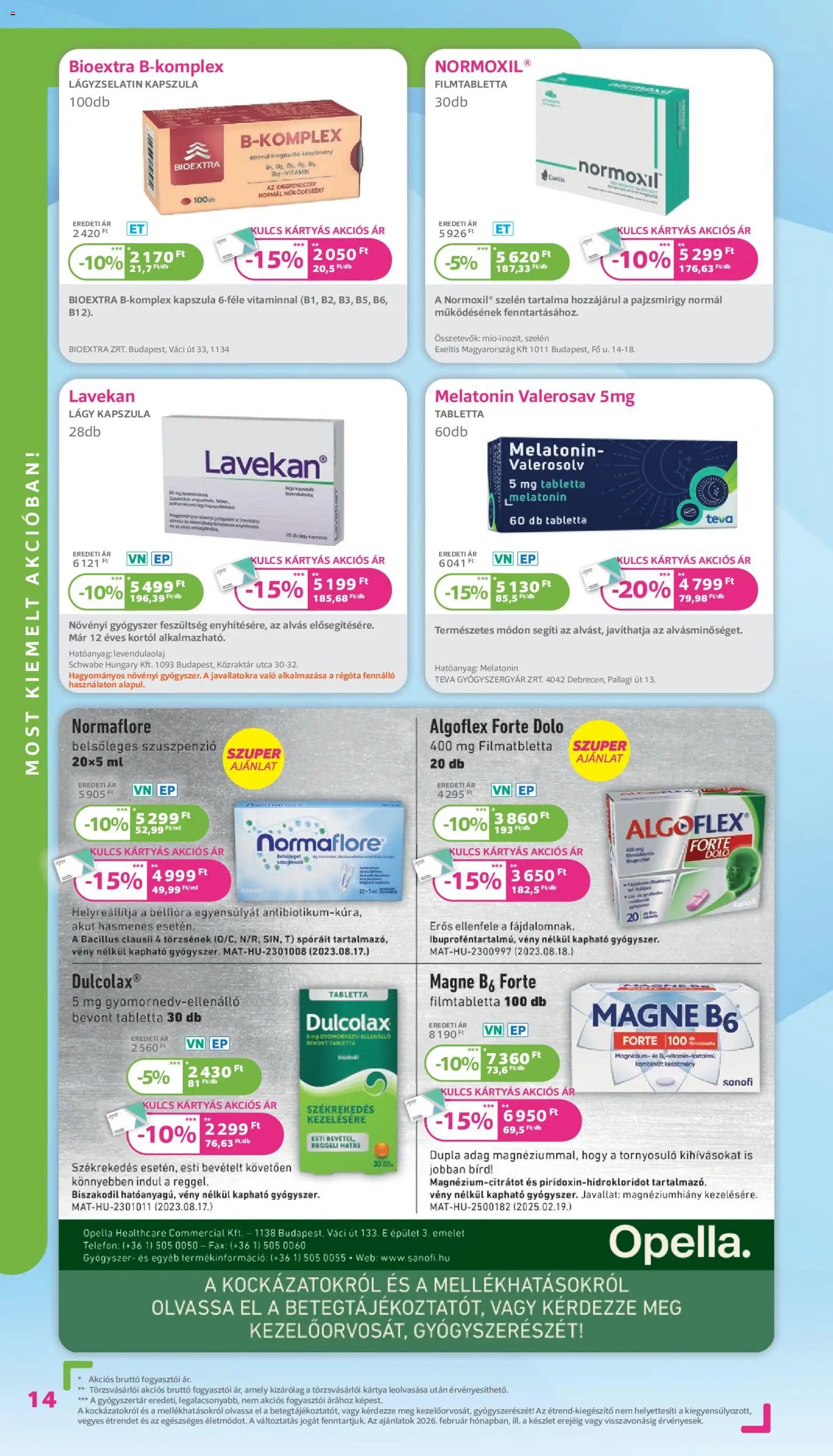 Kulcs Patika újság 2026.02.01. Akciós újság Kulcs Patika (2026-02-01 - 2026-02-28)