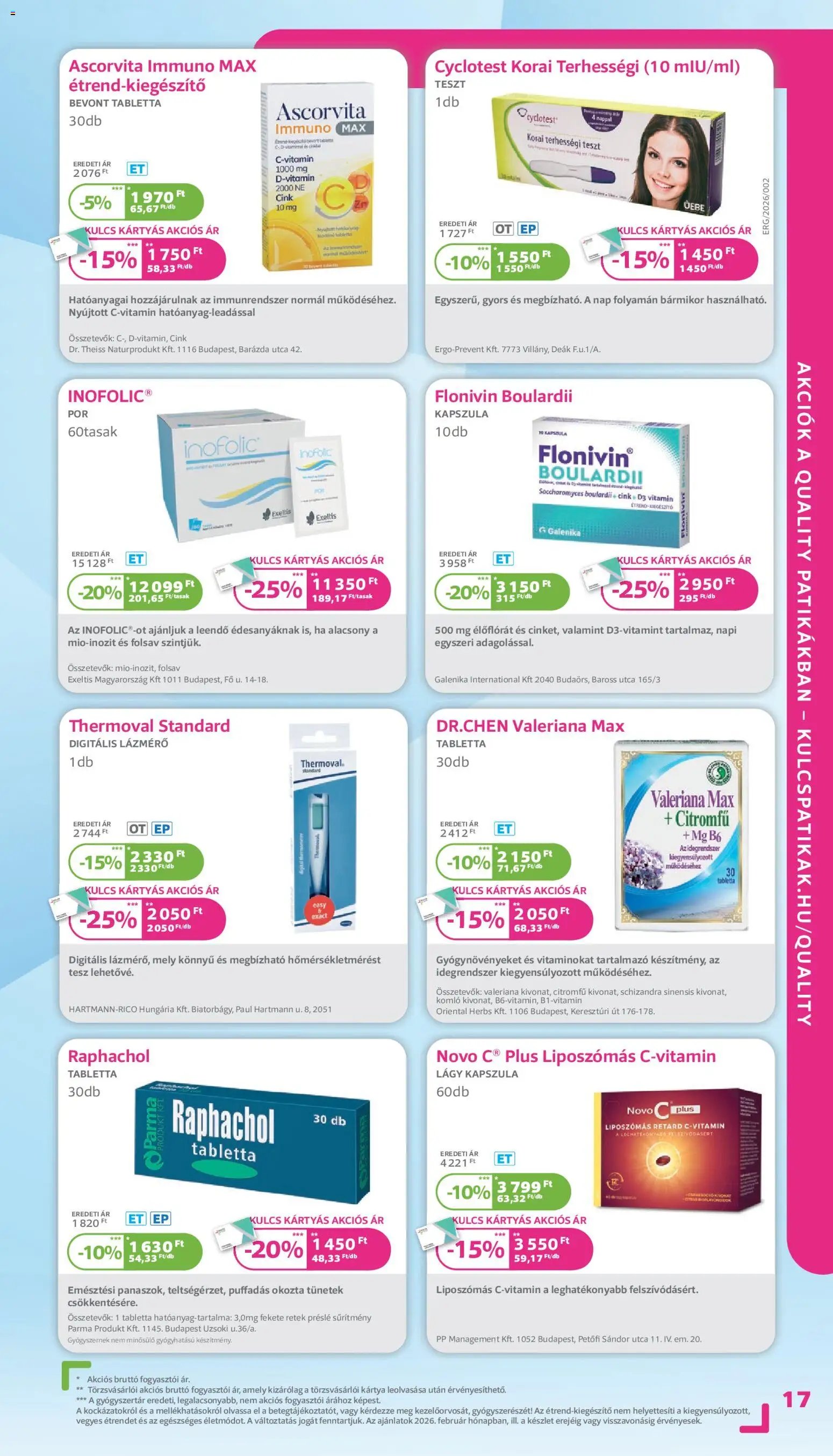 Kulcs Patika újság 2026.02.01. Akciós újság Kulcs Patika (2026-02-01 - 2026-02-28)