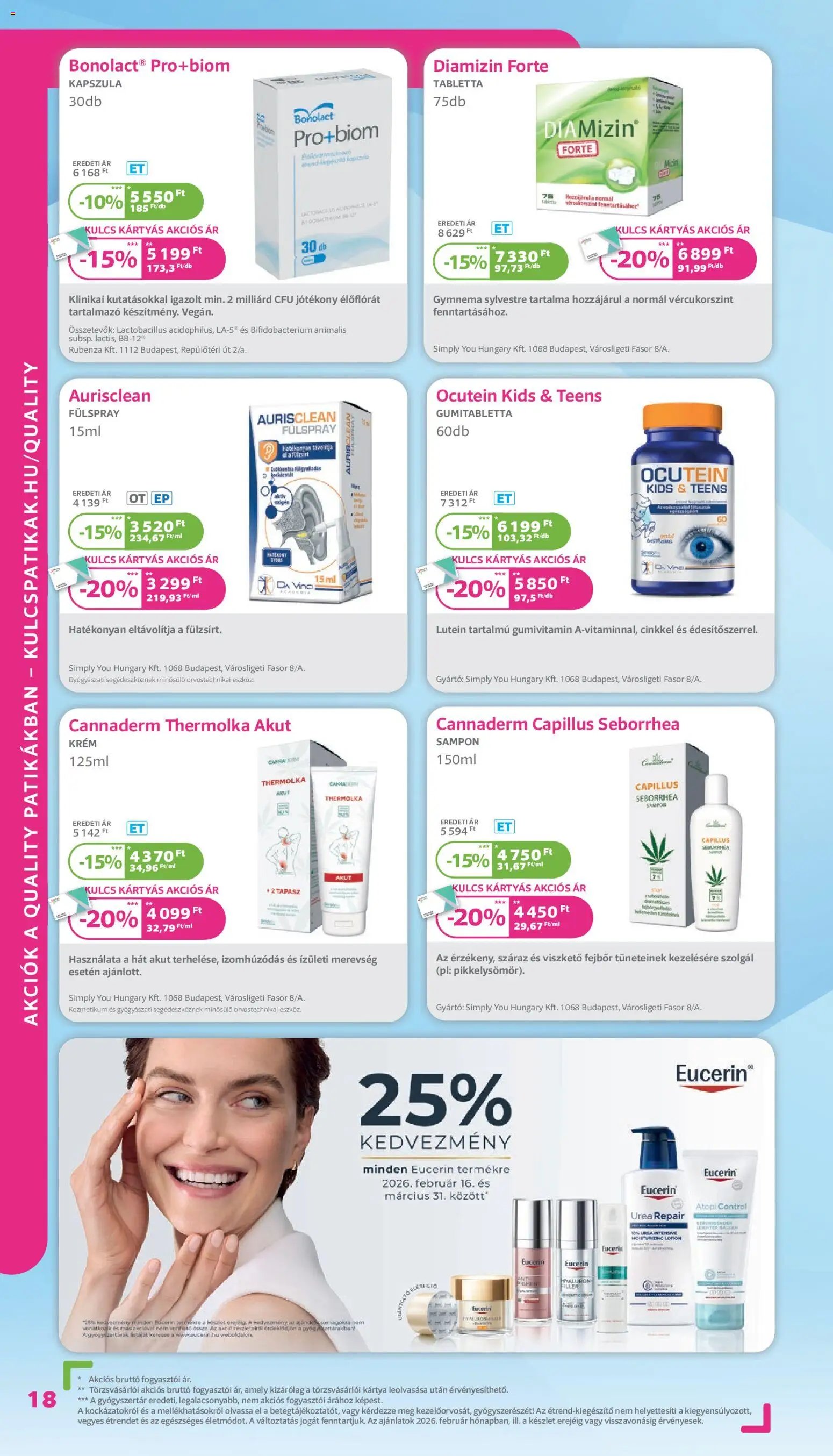 Kulcs Patika újság 2026.02.01. Akciós újság Kulcs Patika (2026-02-01 - 2026-02-28)