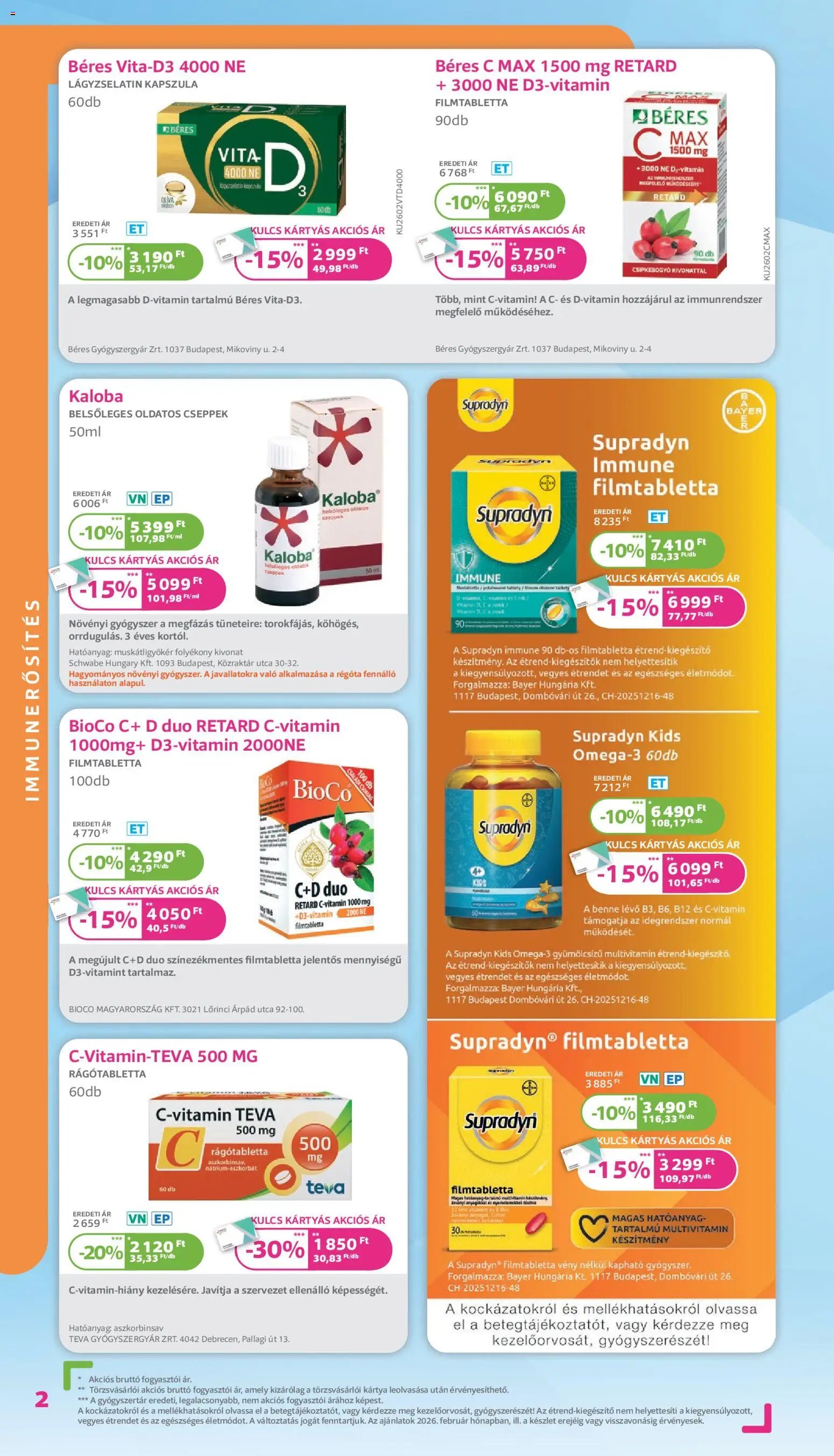 Kulcs Patika újság 2026.02.01. Akciós újság Kulcs Patika (2026-02-01 - 2026-02-28)