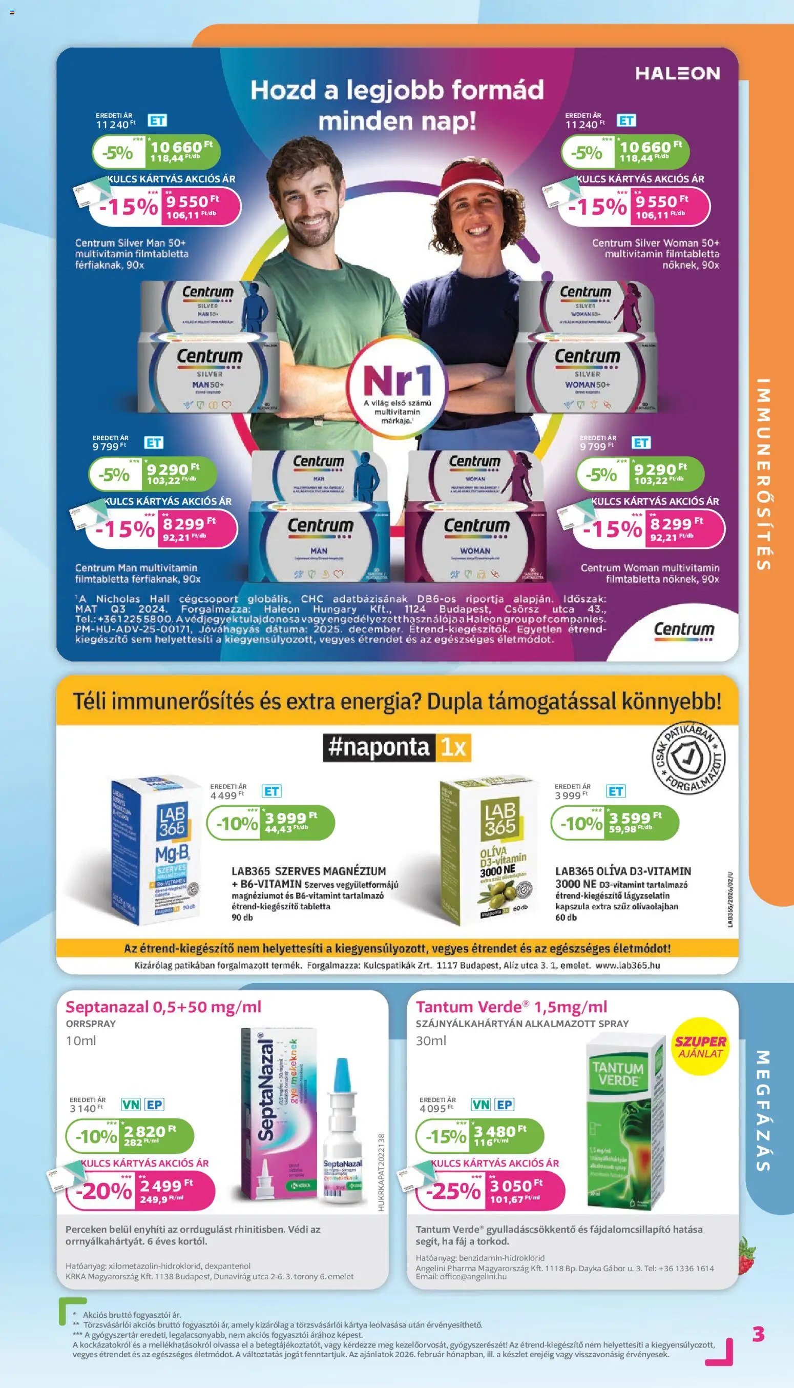 Kulcs Patika újság 2026.02.01. Akciós újság Kulcs Patika (2026-02-01 - 2026-02-28)