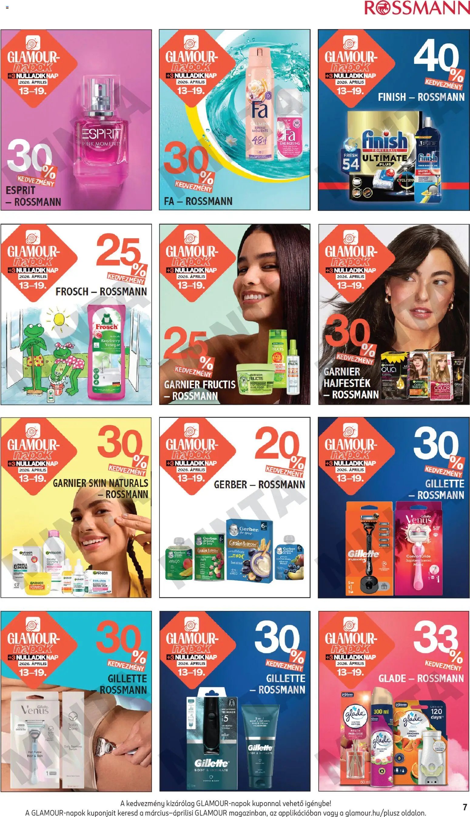 Rossmann újság 2026.04.13. Rossmann Glamour kuponfüzet (2026-04-13 - 2026-04-19)