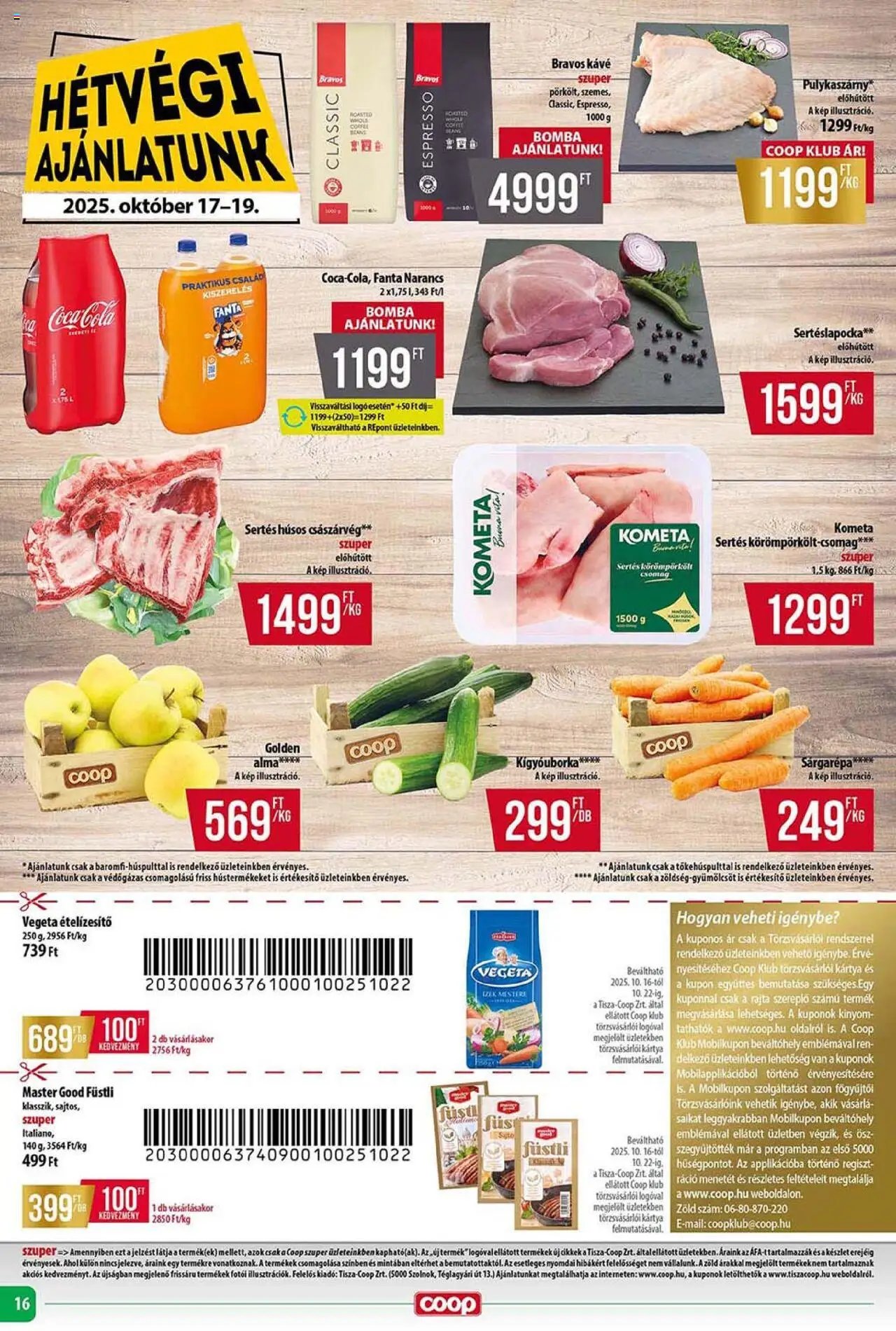 COOP újság 2025.10.16. Tisza - Abc & Szuper (2025-10-16 - 2025-10-22)