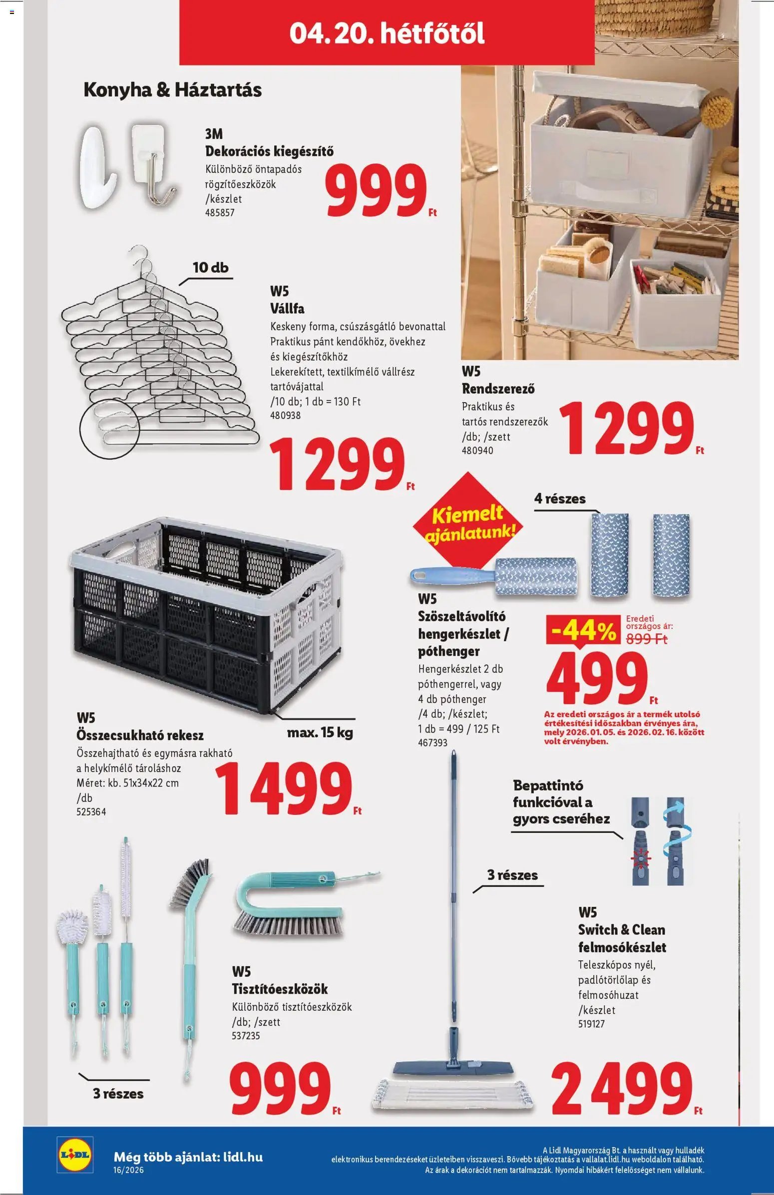 Lidl újság 2026.04.16. Lidl Nonfood kínálatunk (2026-04-16 - 2026-04-22)