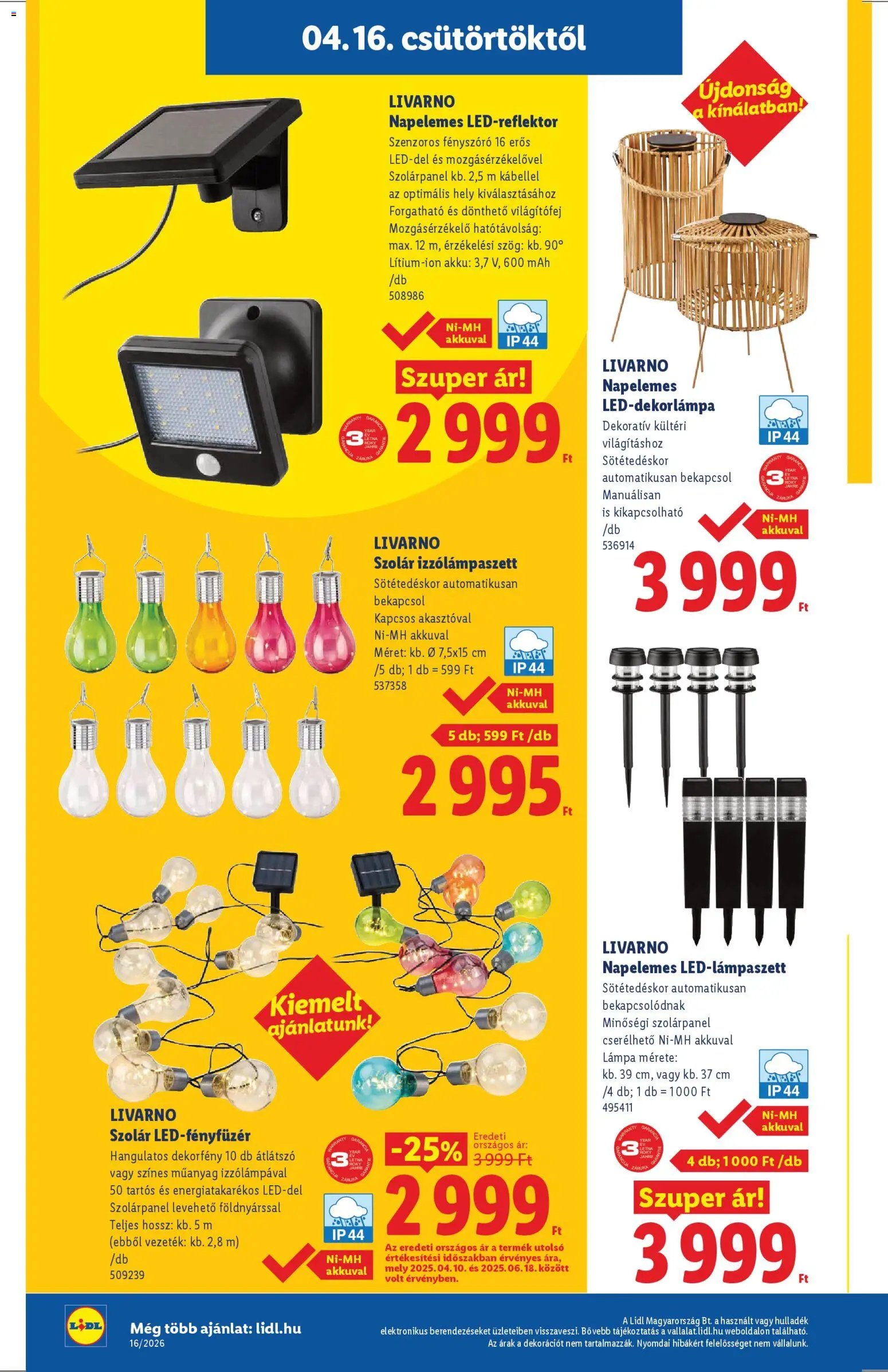 Lidl újság 2026.04.16. Lidl Nonfood kínálatunk (2026-04-16 - 2026-04-22)