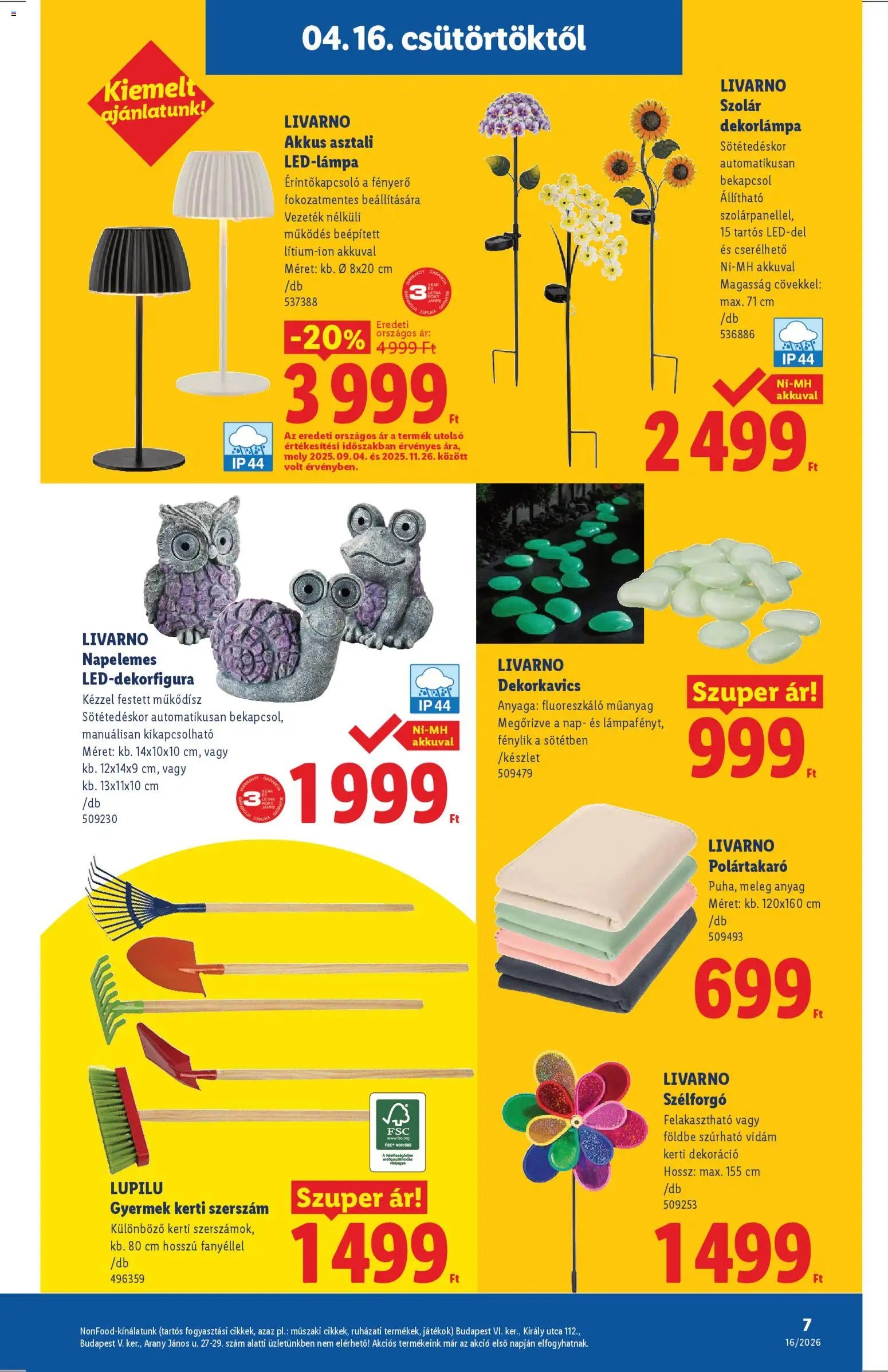 Lidl újság 2026.04.16. Lidl Nonfood kínálatunk (2026-04-16 - 2026-04-22)