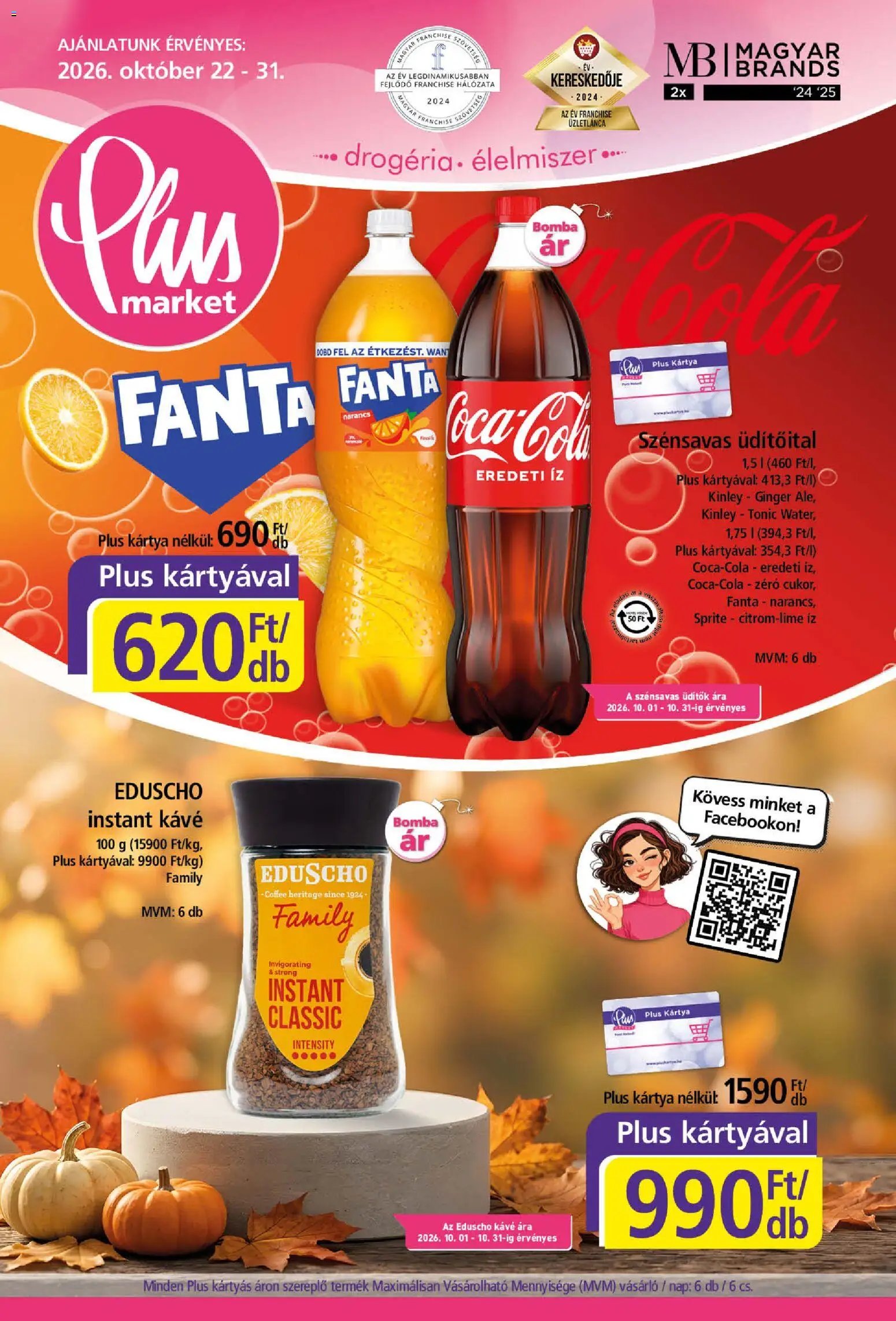 Plus Market akciós ujság 2026.10.22. 🎃 HALLOWEEN 🧡