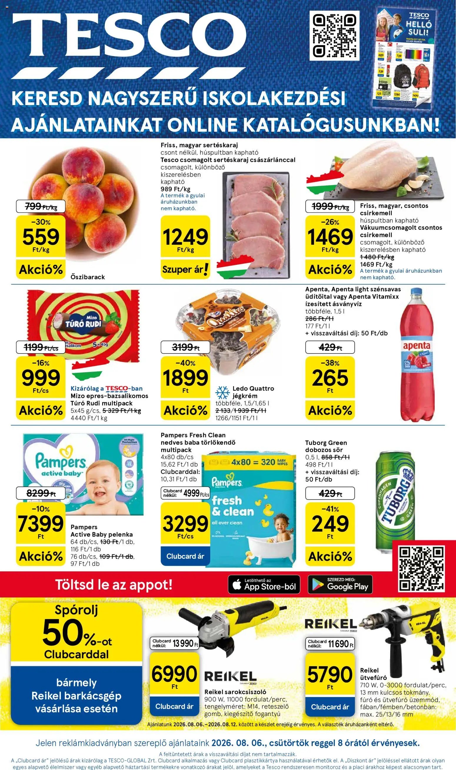Tesco újság 2026.08.06. Tesco aktuális akciós újság