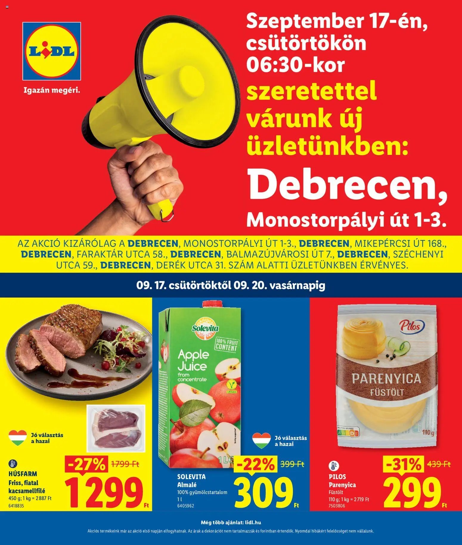 Lidl újság 2026.09.17. Lidl akciós újság Debrecen