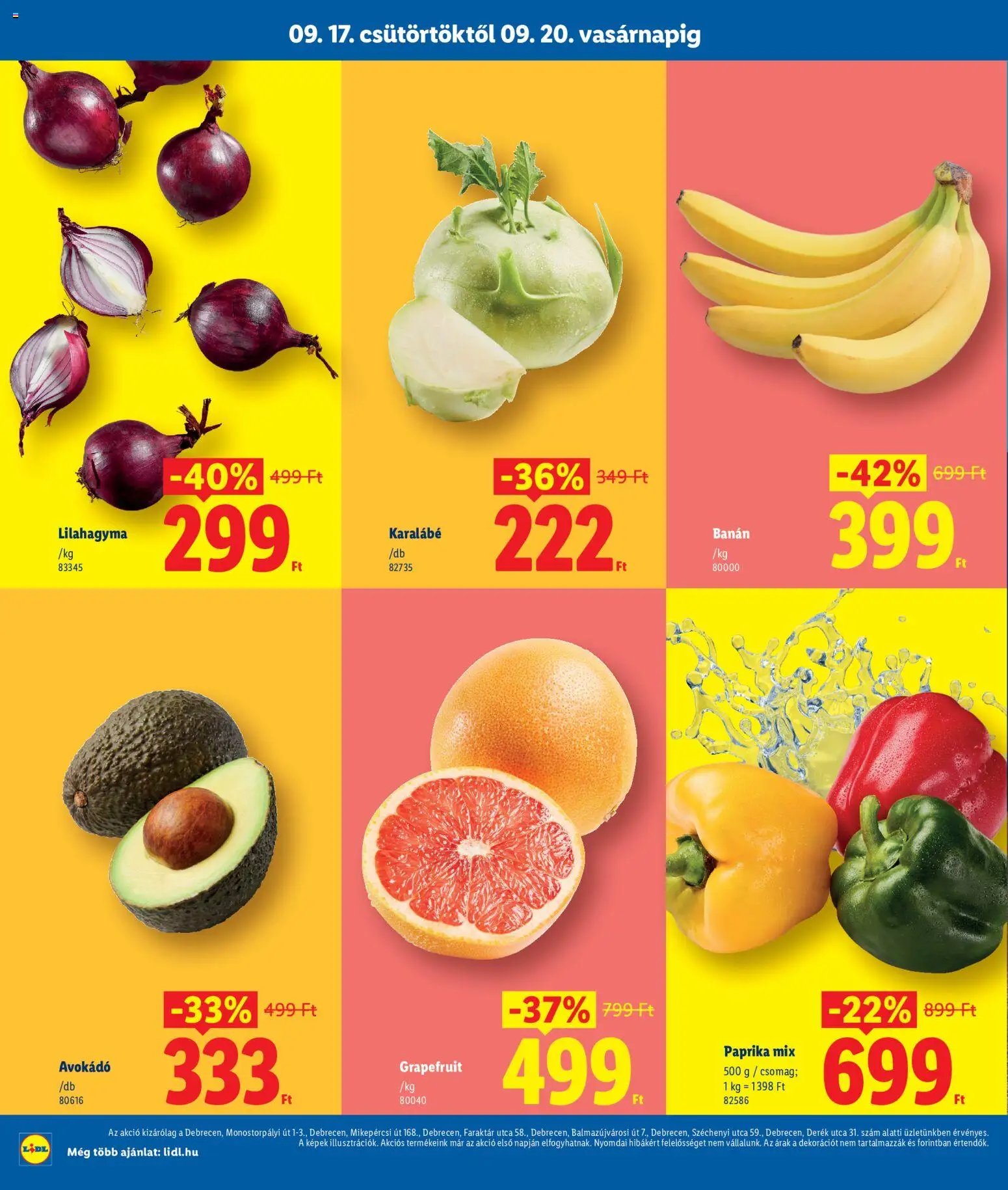 Lidl újság 2026.09.17. Lidl akciós újság Debrecen