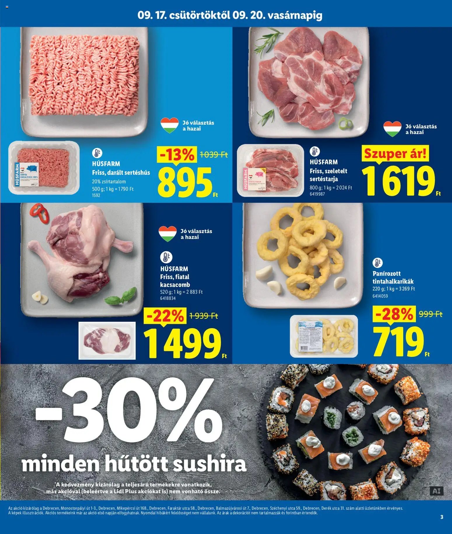 Lidl újság 2026.09.17. Lidl akciós újság Debrecen