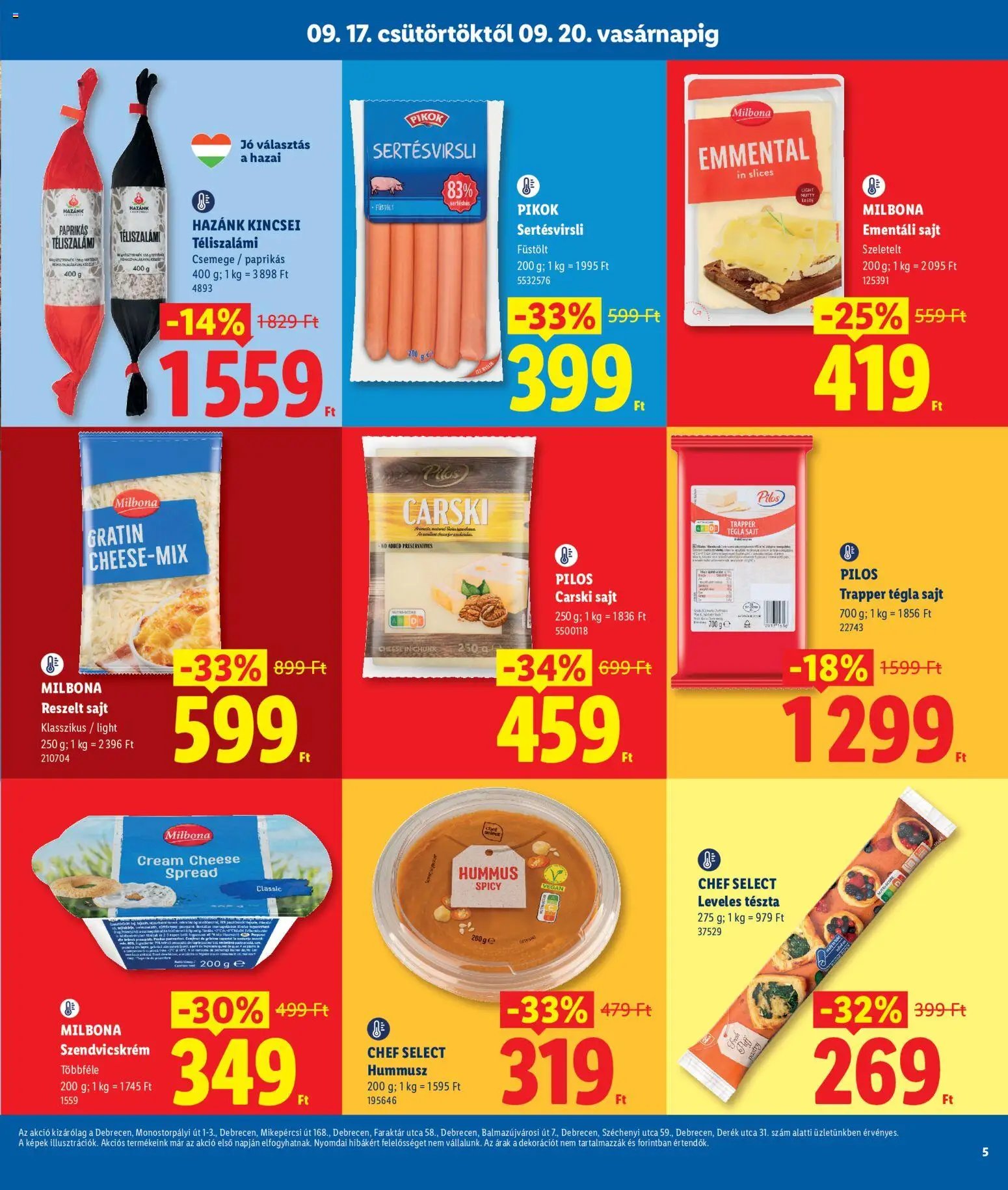 Lidl újság 2026.09.17. Lidl akciós újság Debrecen